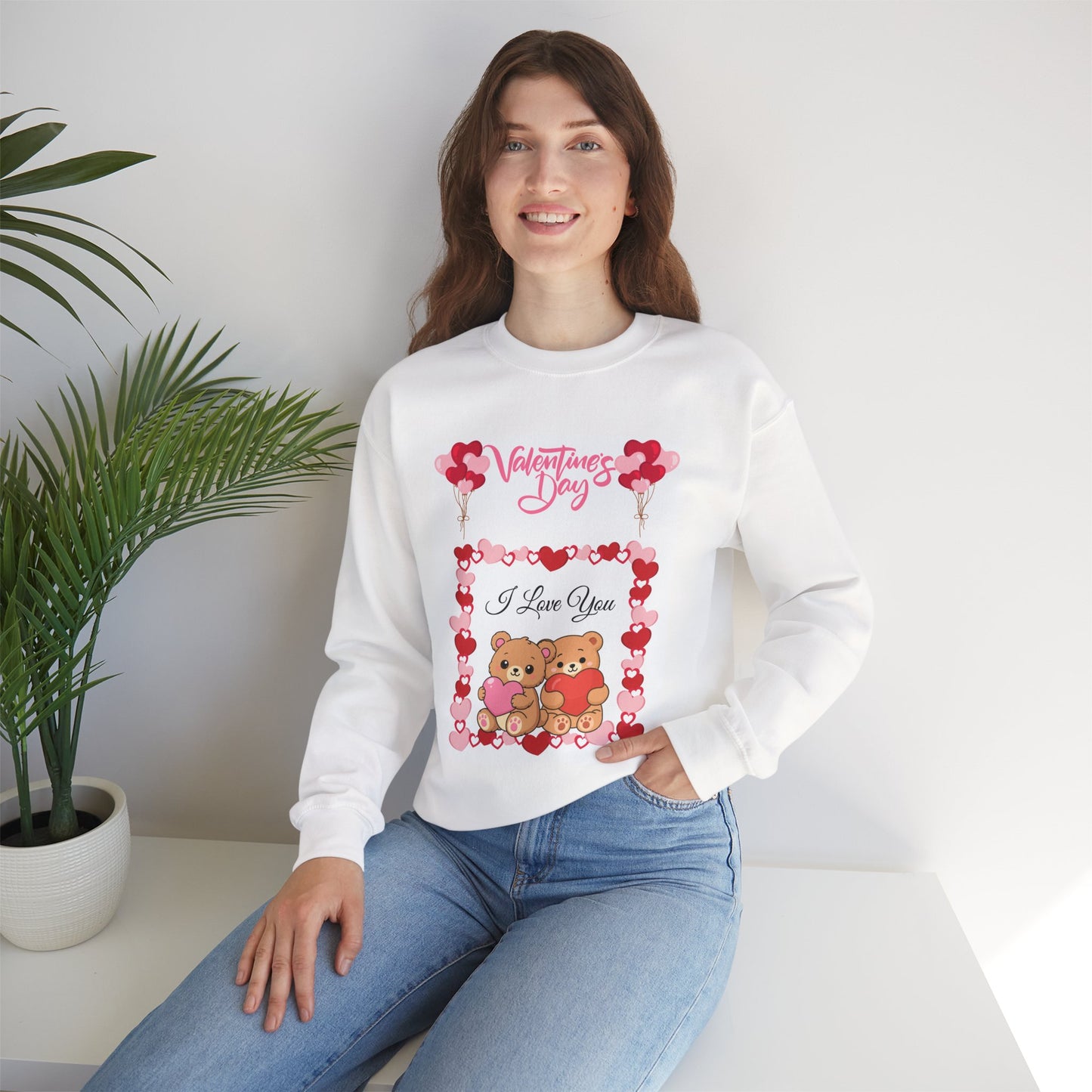 Valentine's Day 'I Love You' Bear Crewneck Sweatshirt