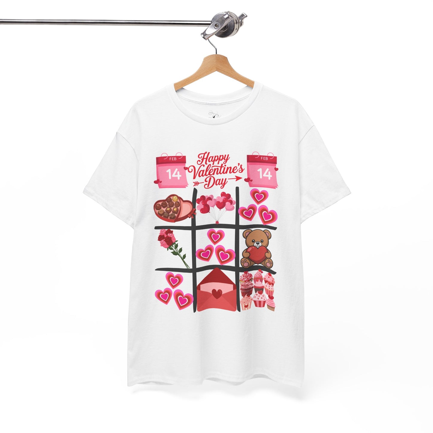 Valentine's Day Tic-Tac-Toe Graphic Tee