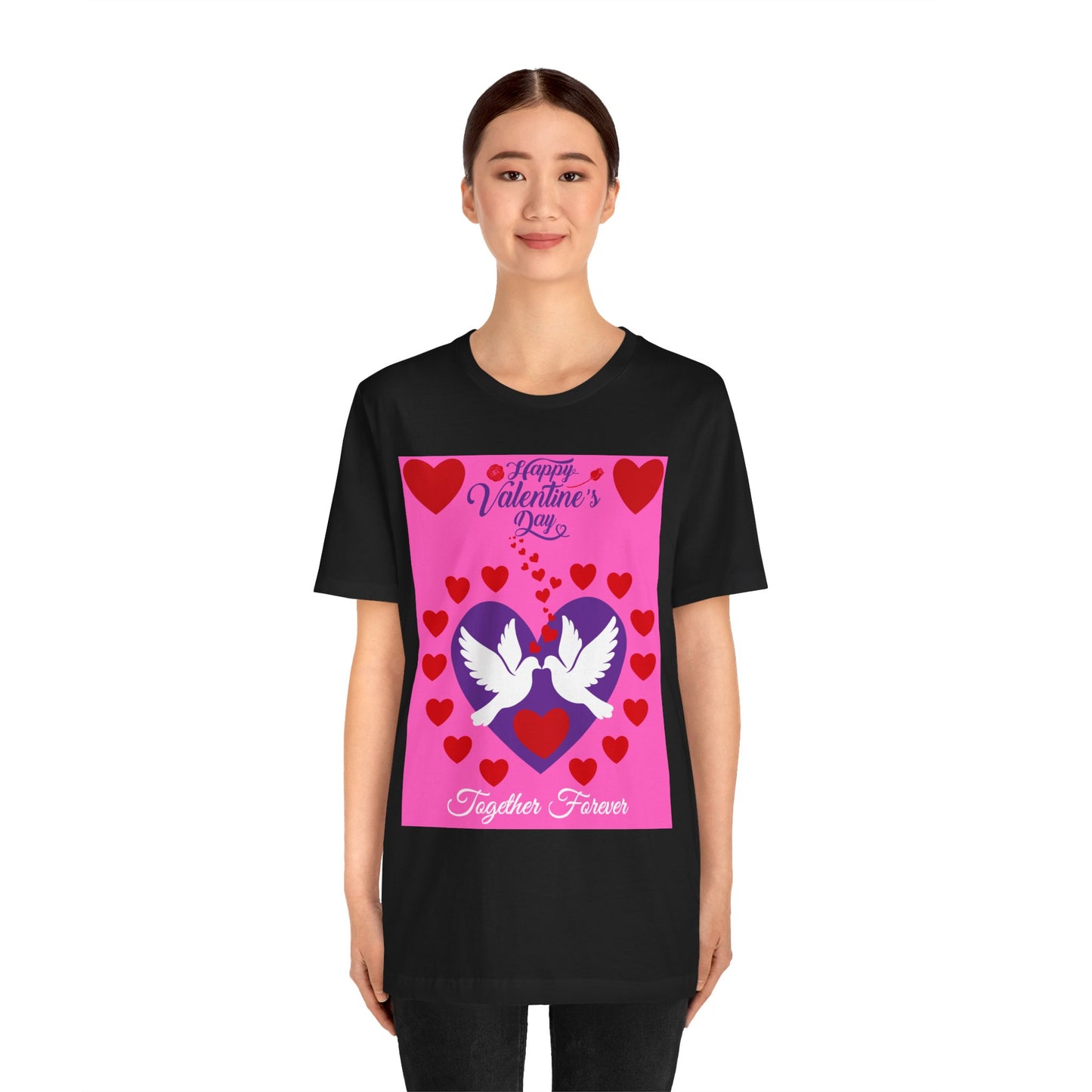Valentines Day Together Forever Heart Doves T Shirt
