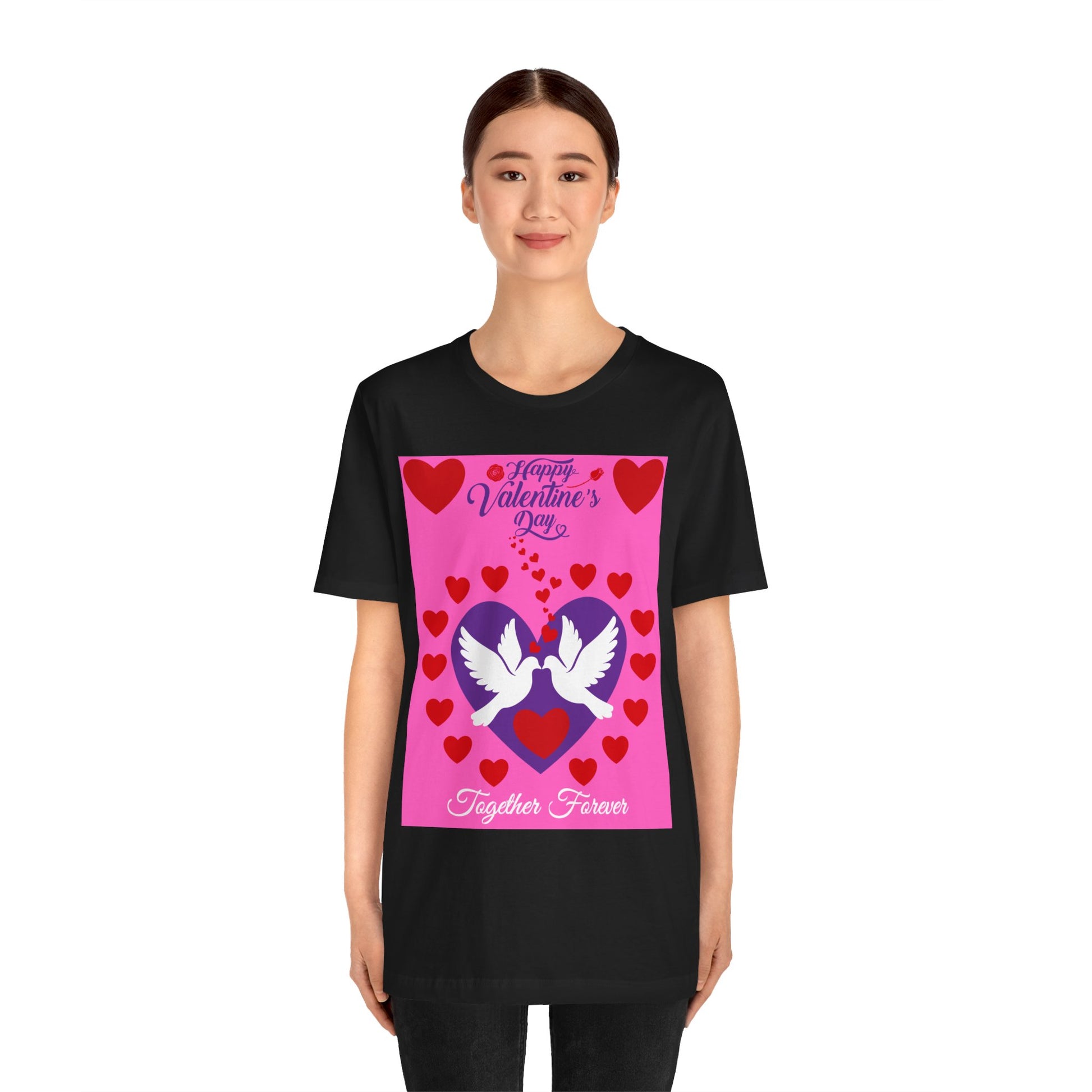Valentines Day Together Forever Heart Doves T Shirt