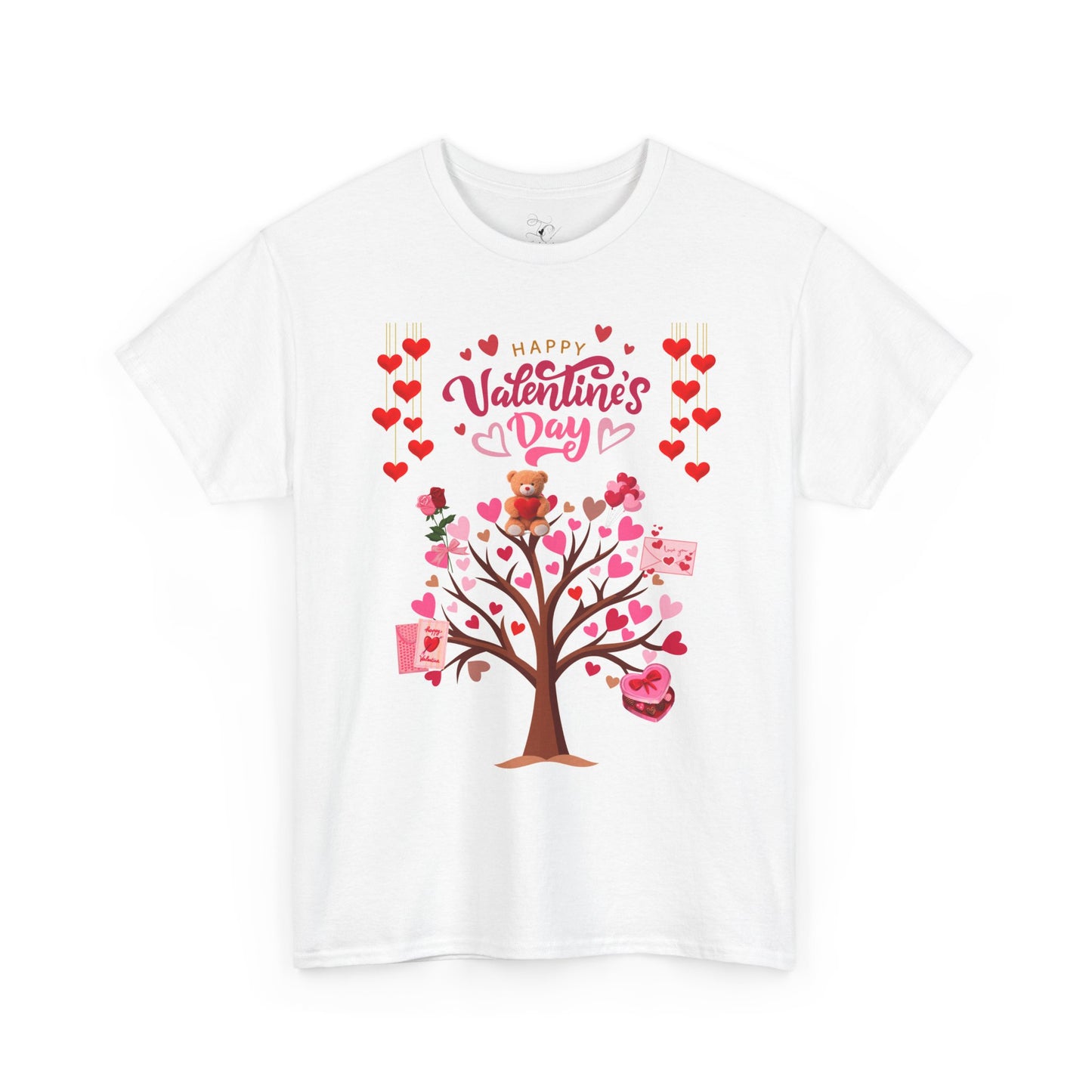 Valentine's Day Tree T-Shirt - Happy Valentine's Day Heart & Gift Design