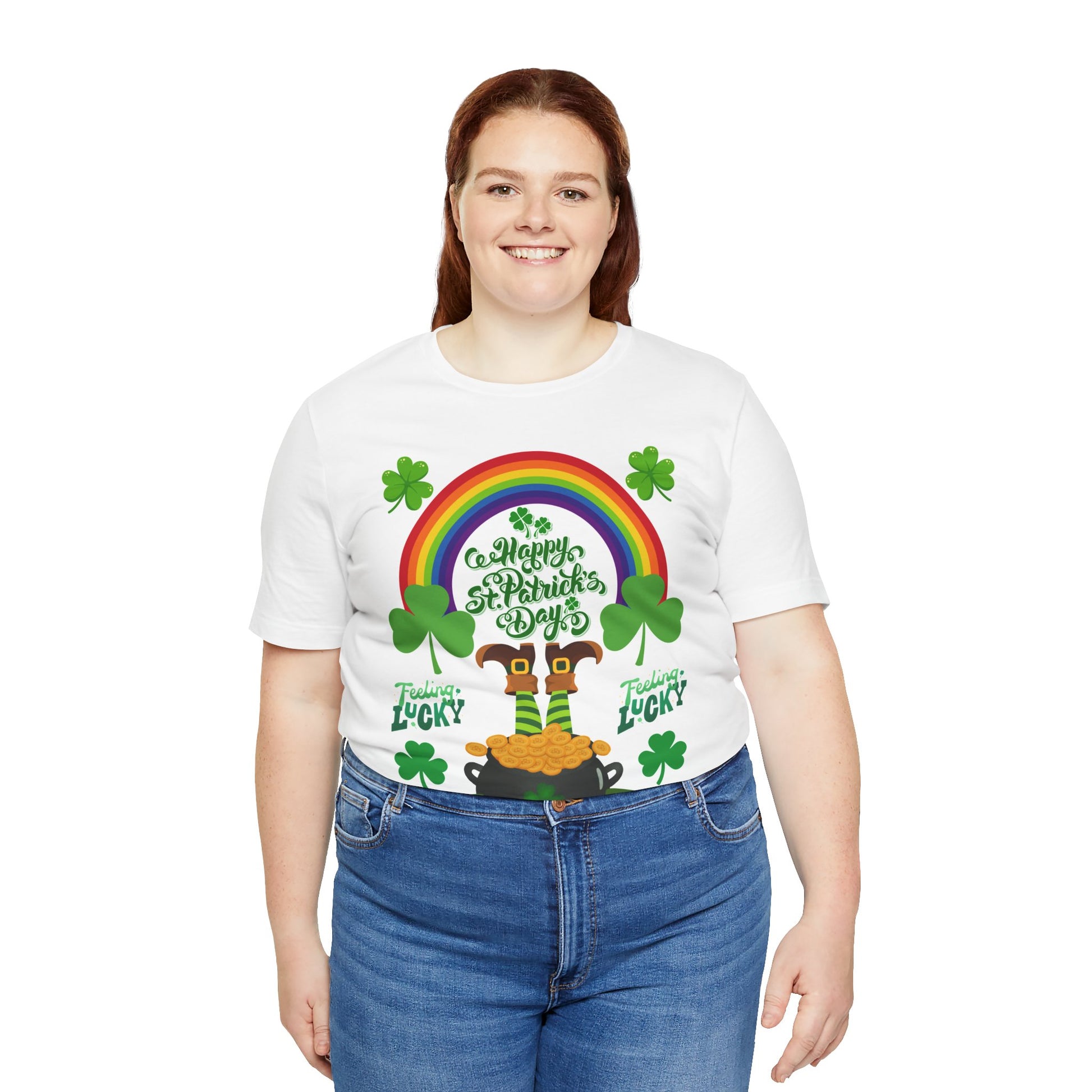 St Patrick's Day Lucky Rainbow T Shirt