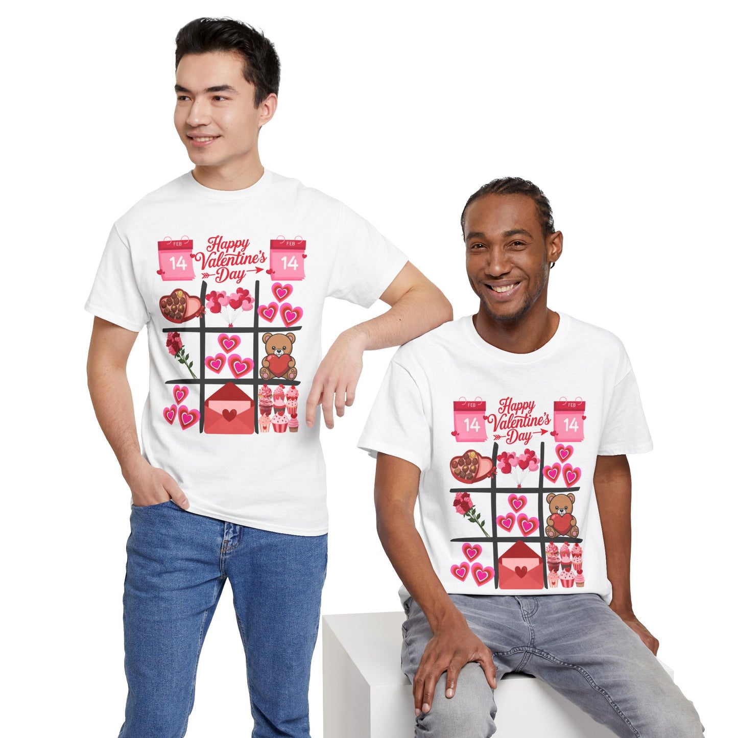 Valentine's Day Tic-Tac-Toe Graphic Tee