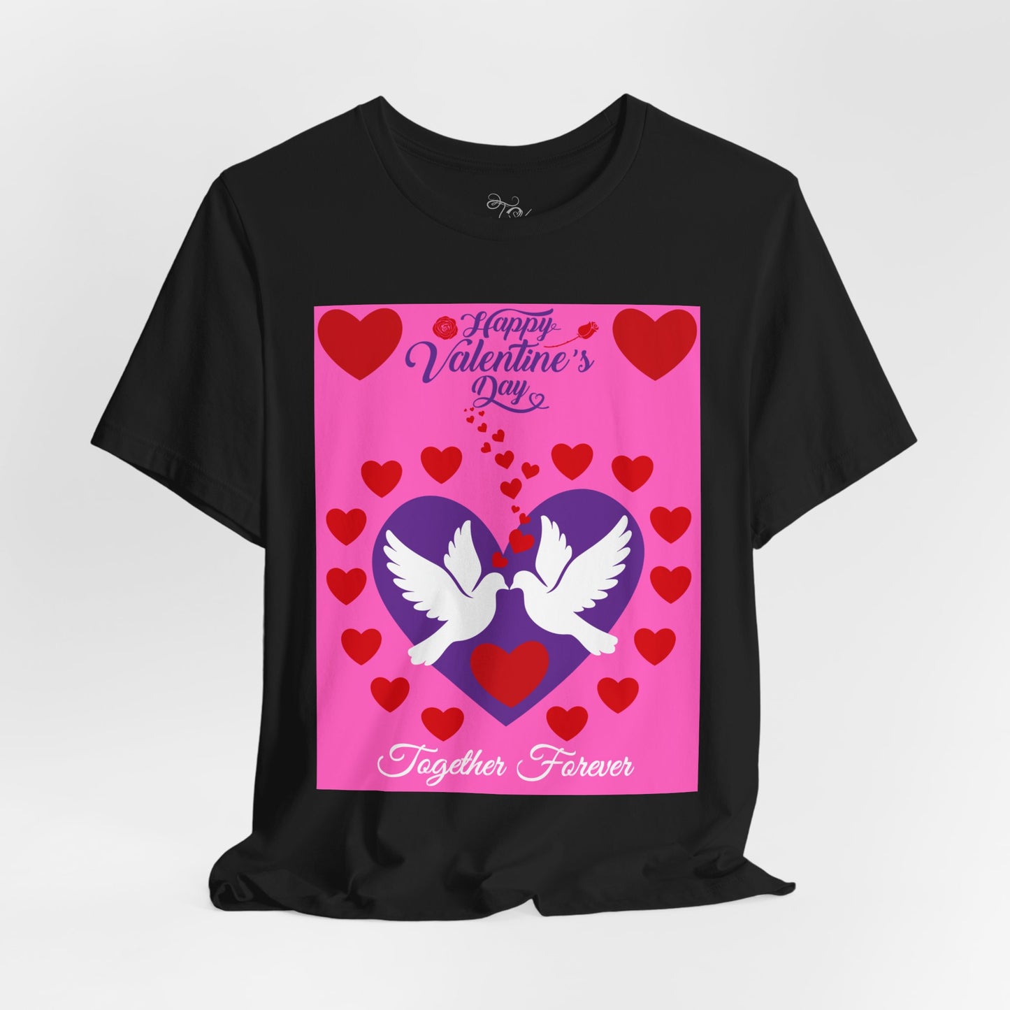 Valentines Day Together Forever Heart Doves T Shirt