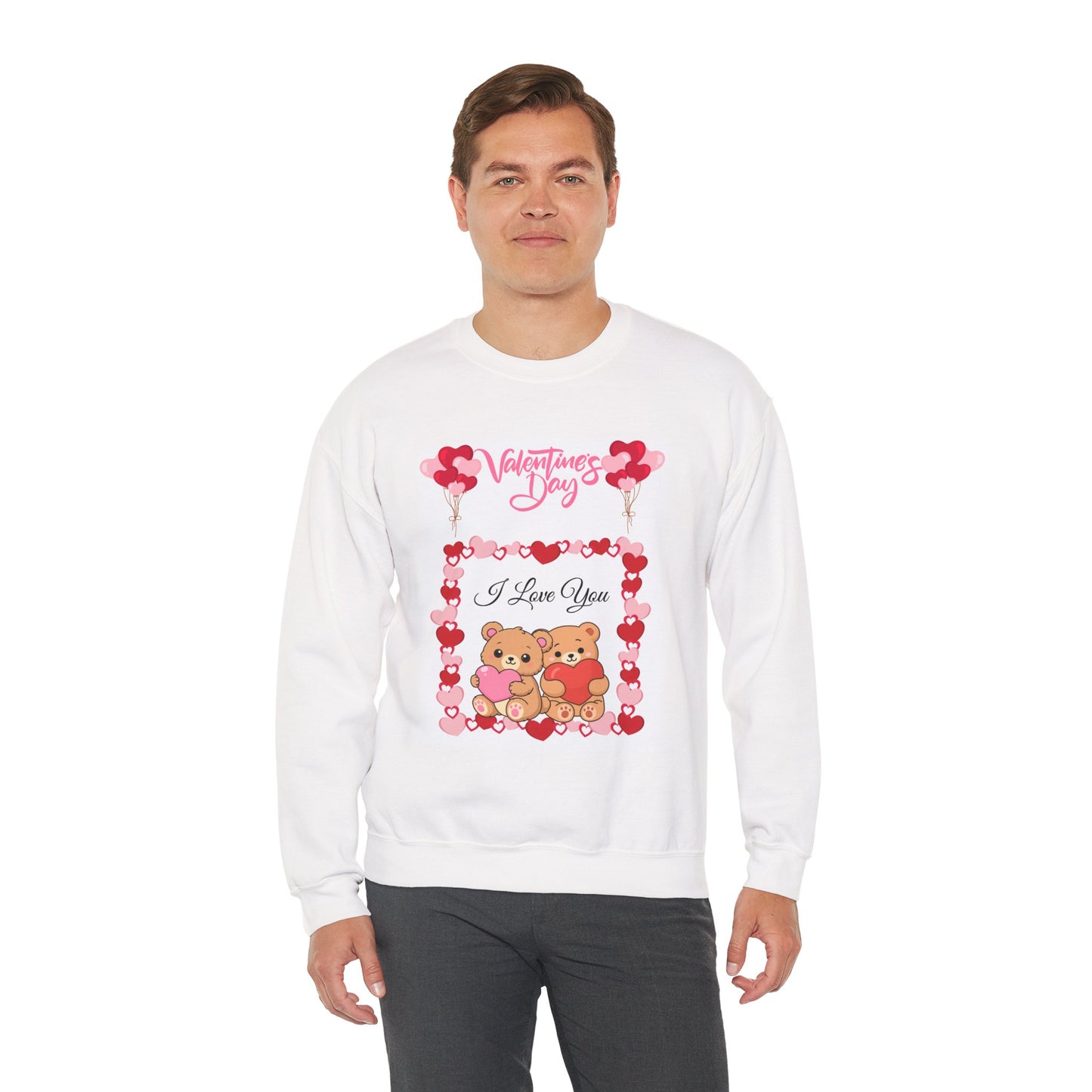Valentine's Day 'I Love You' Bear Crewneck Sweatshirt