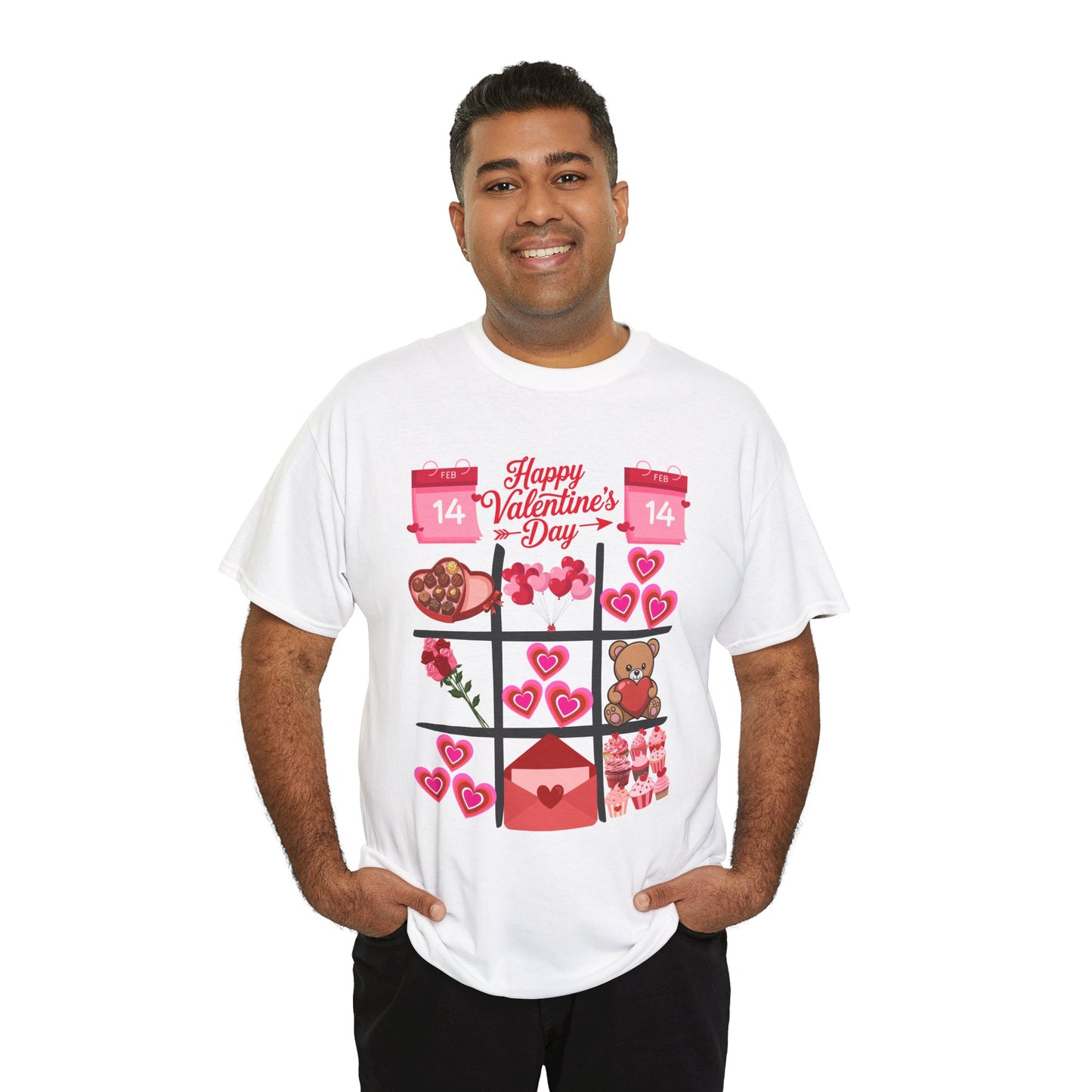 Valentine's Day Tic-Tac-Toe Graphic Tee