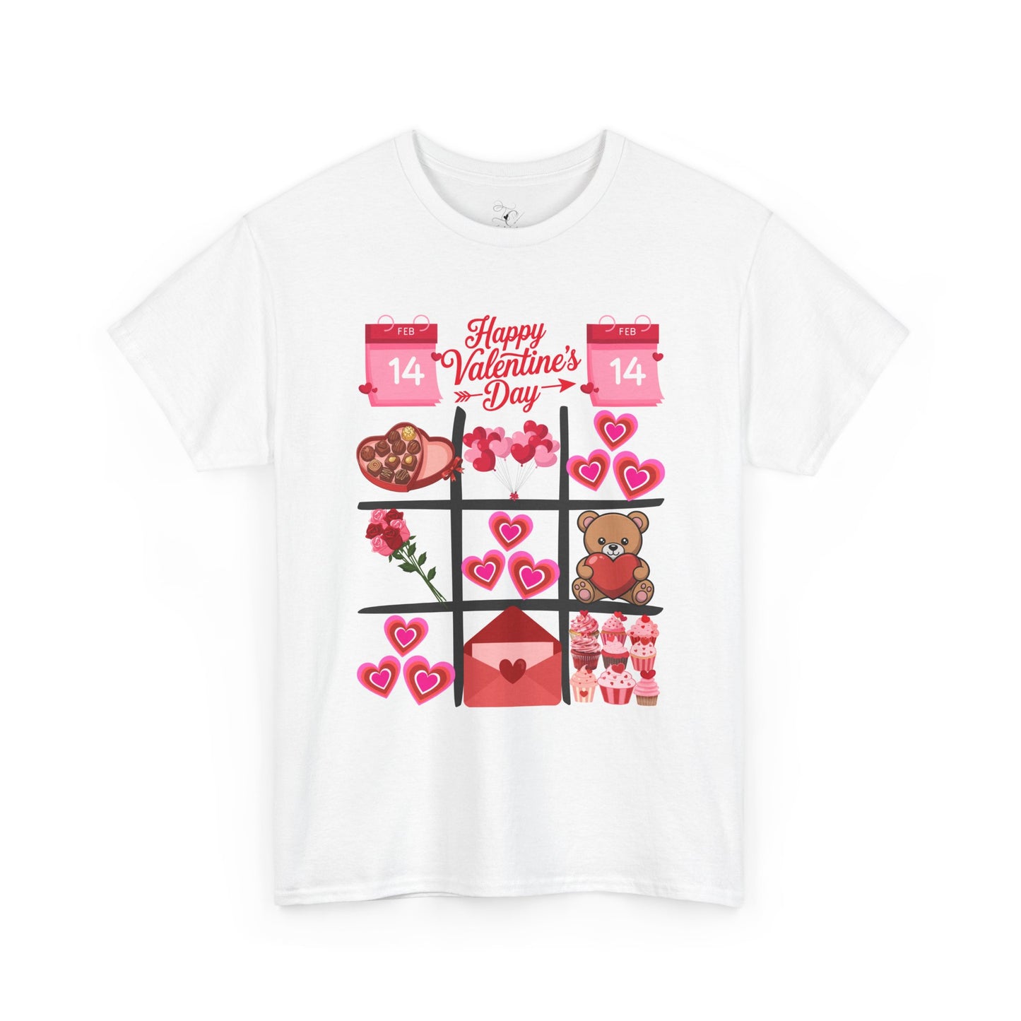 Valentine's Day Tic-Tac-Toe Graphic Tee