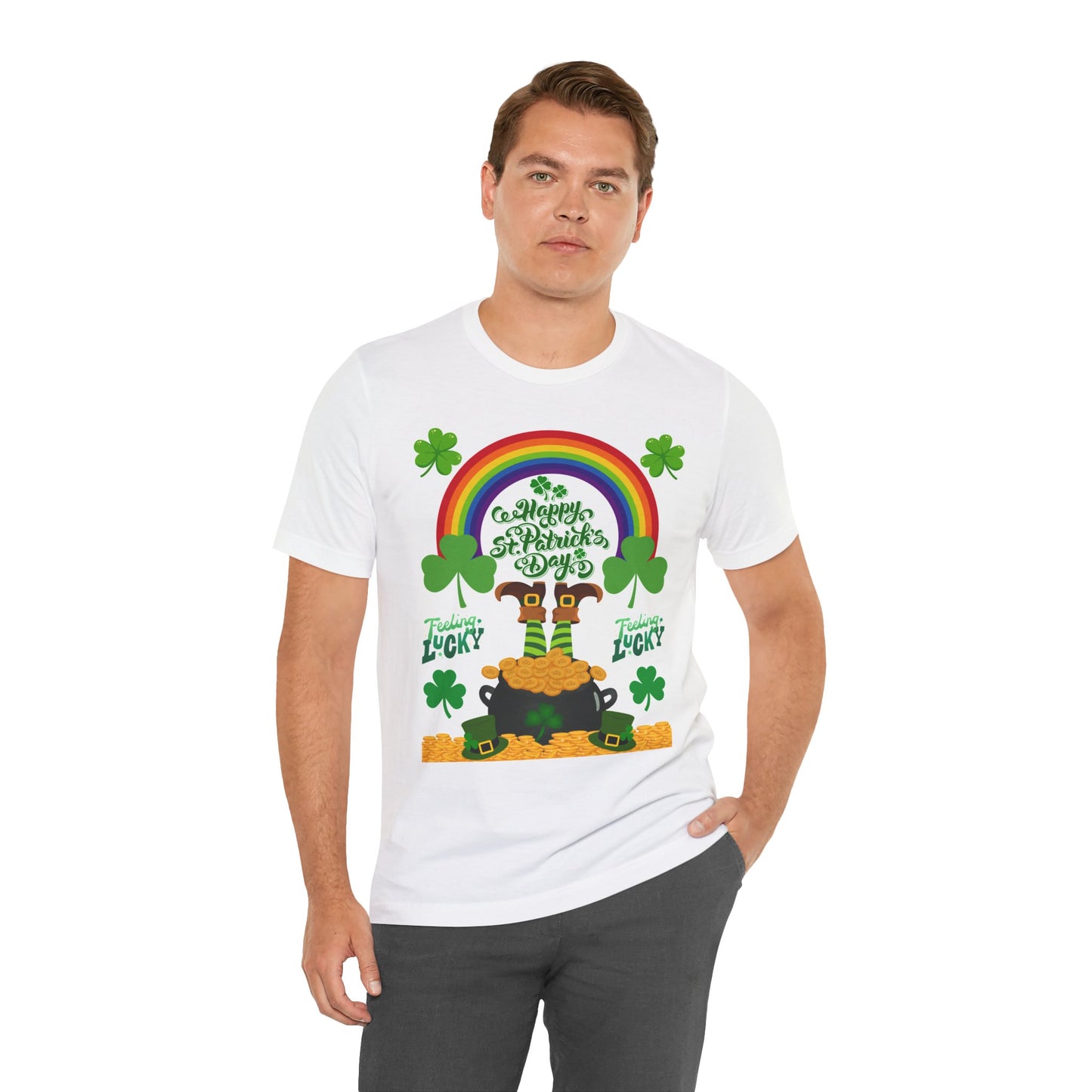 St Patrick's Day Lucky Rainbow T Shirt