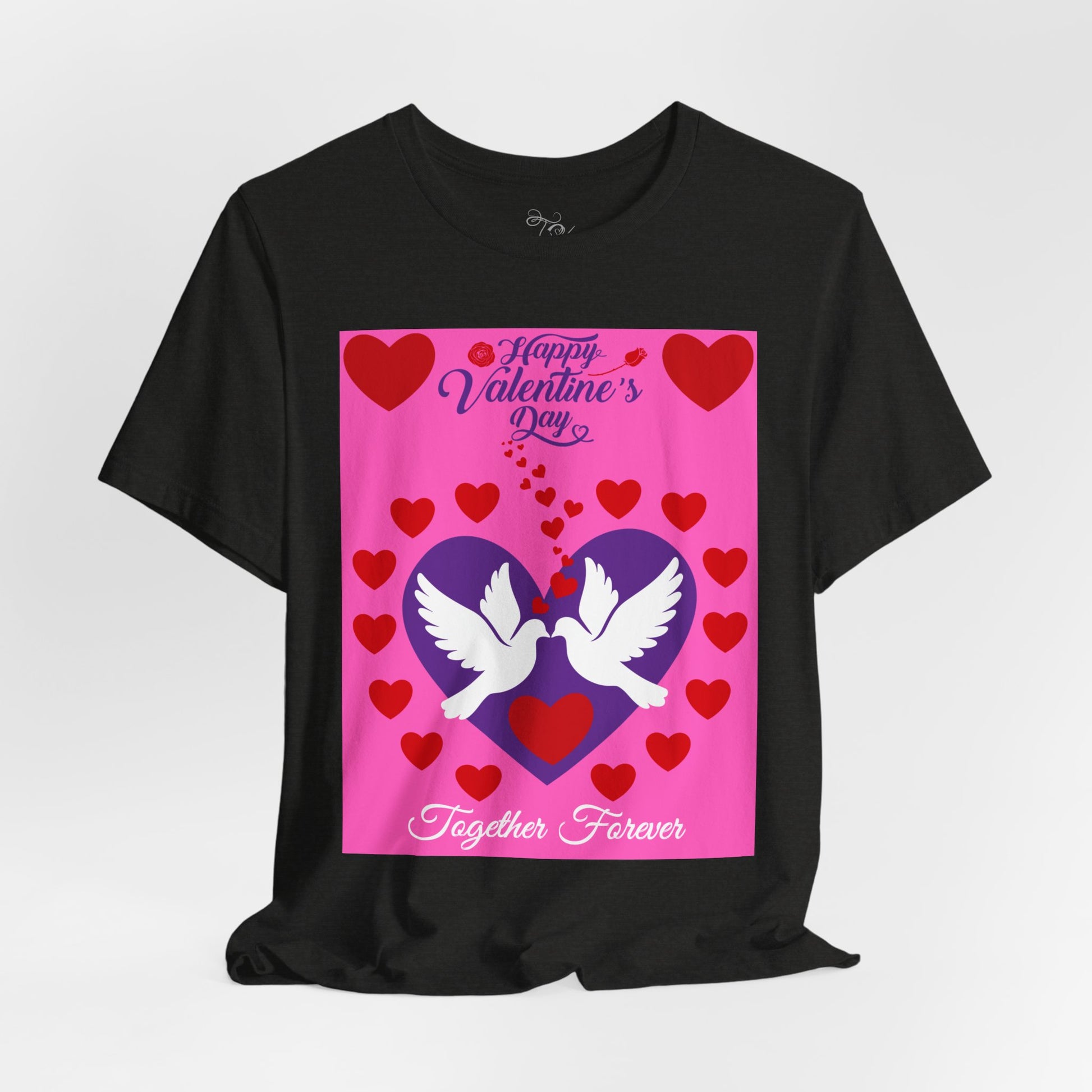 Valentines Day Together Forever Heart Doves T Shirt