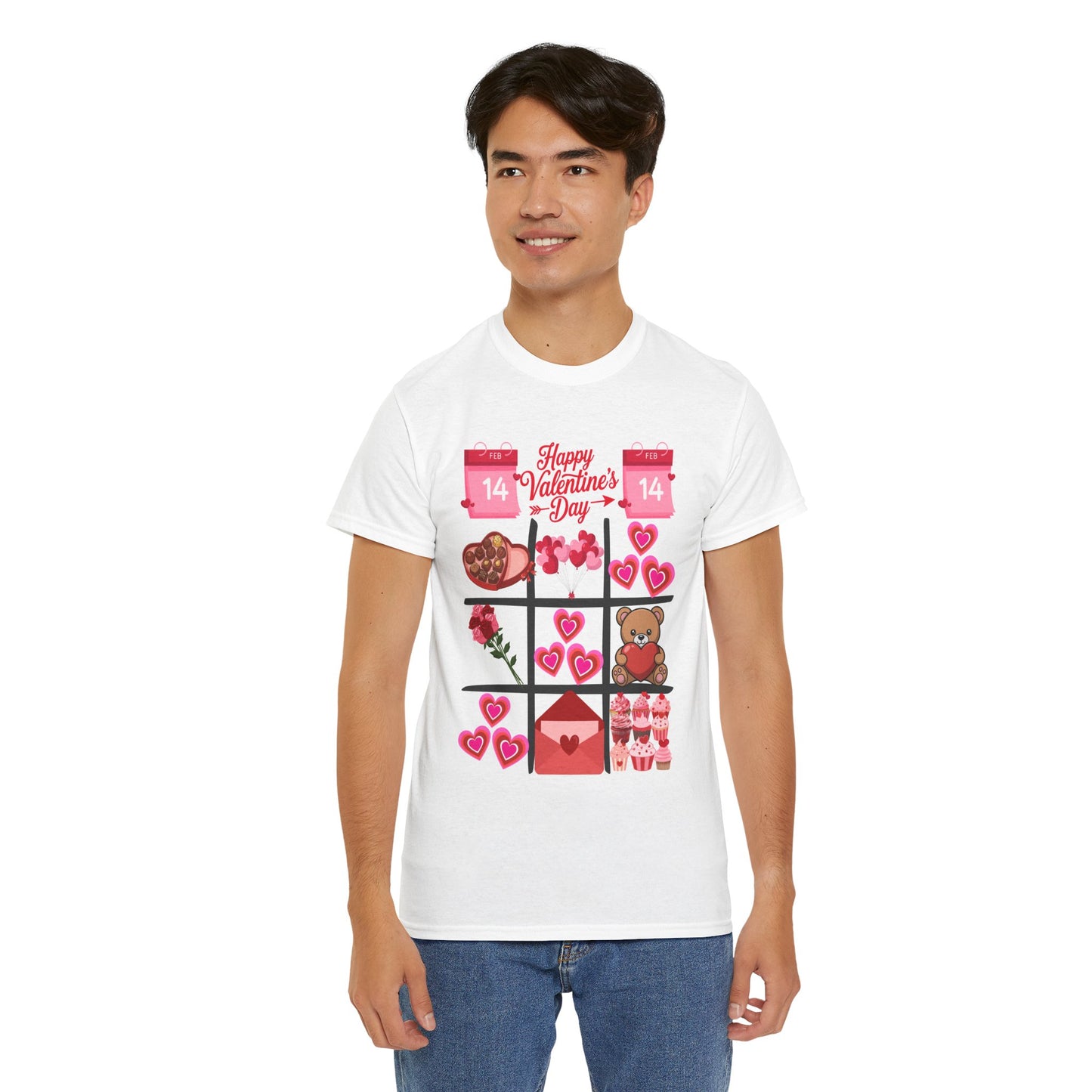 Valentine's Day Tic-Tac-Toe Graphic Tee