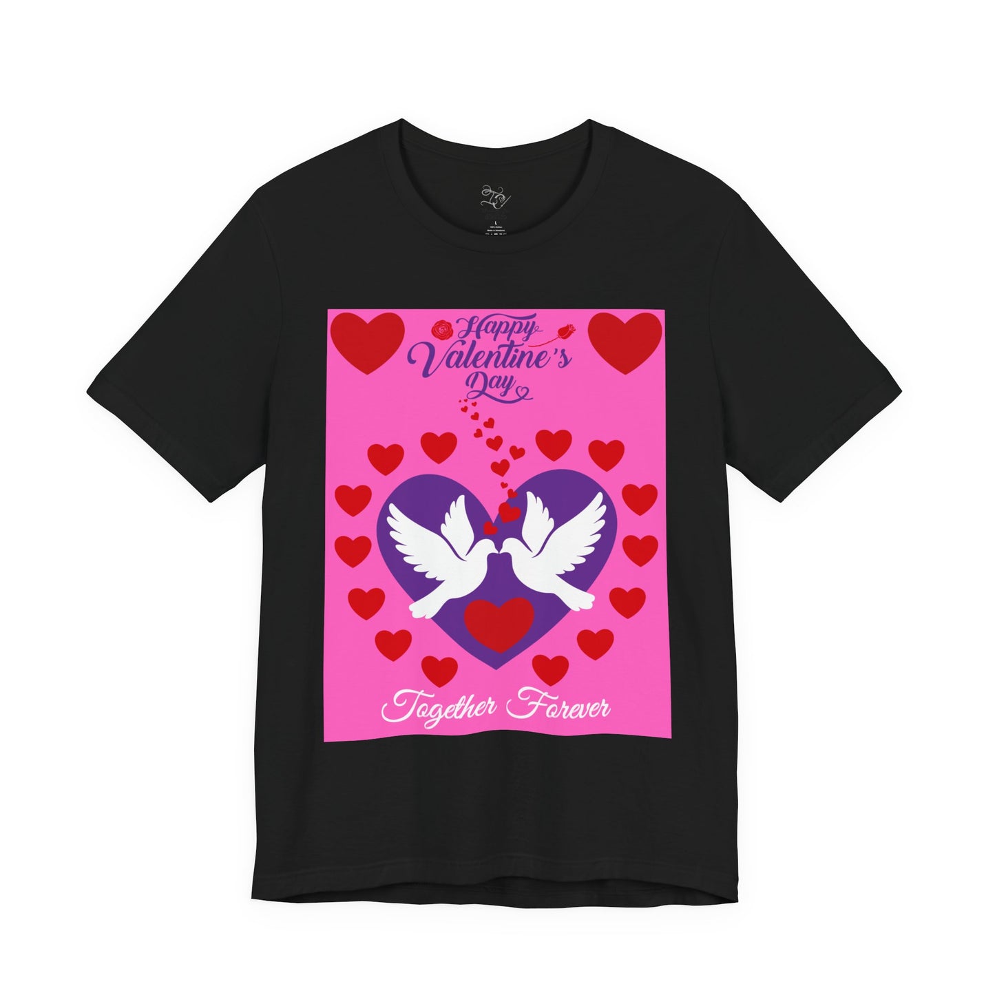 Valentines Day Together Forever Heart Doves T Shirt