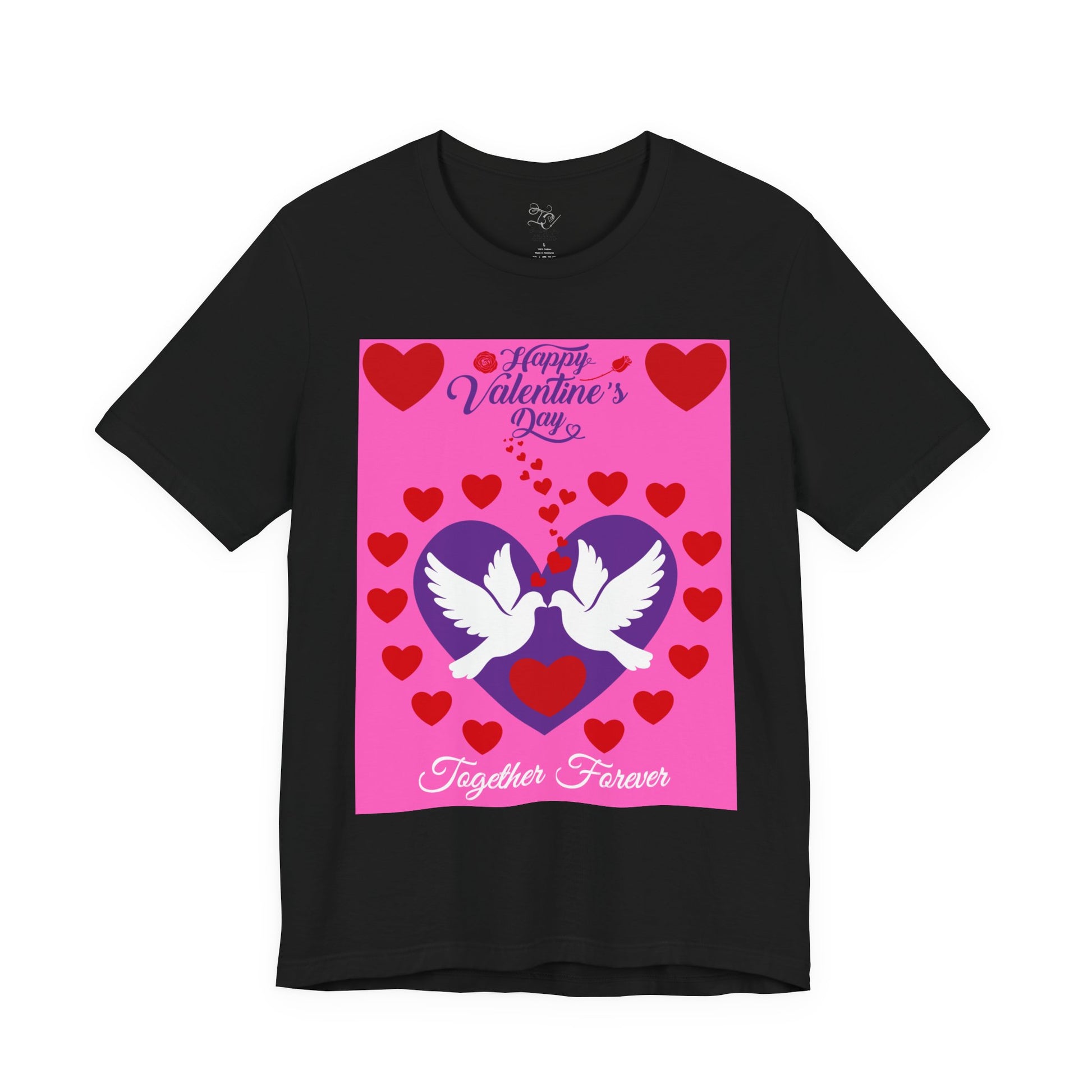 Valentines Day Together Forever Heart Doves T Shirt