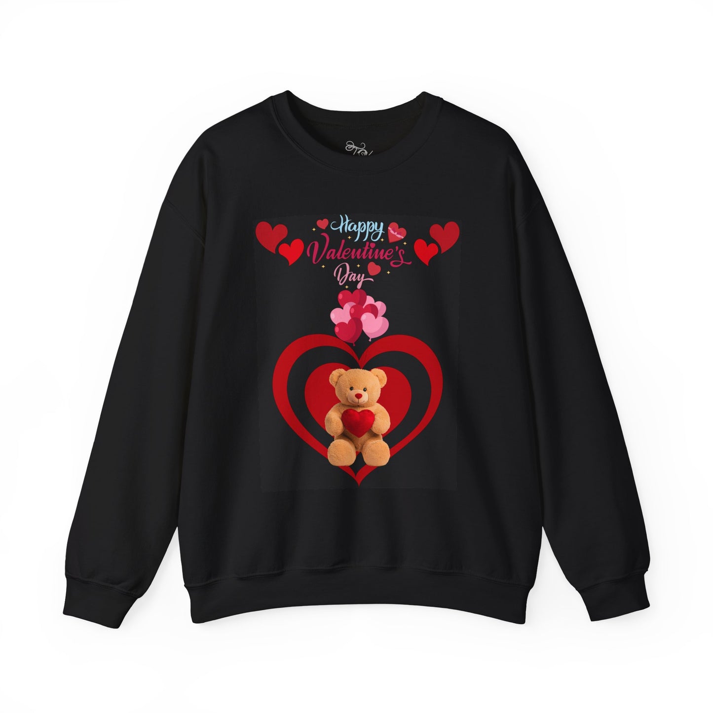 Valentine Teddy Heart Crewneck Sweatshirt