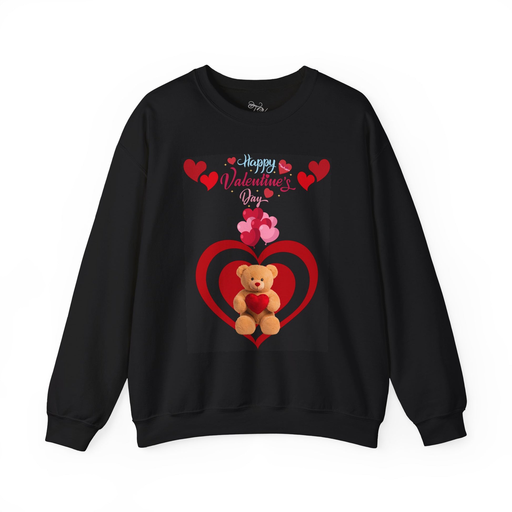 Valentine Teddy Heart Crewneck Sweatshirt