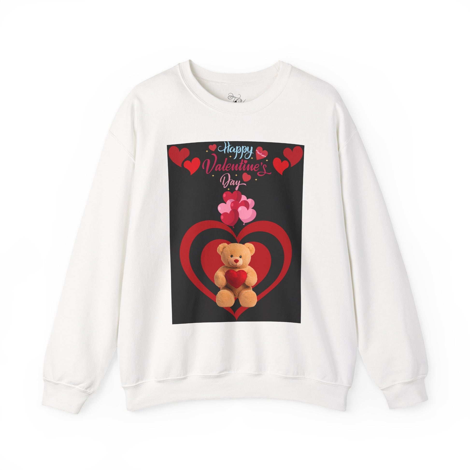 Valentine Teddy Heart Crewneck Sweatshirt