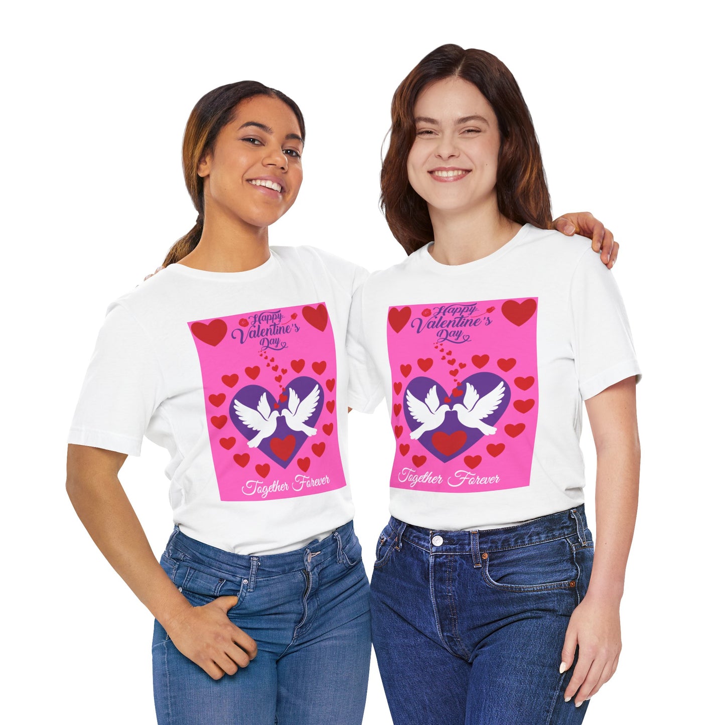 Valentine's Day 'Together Forever' Heart Doves T-Shirt