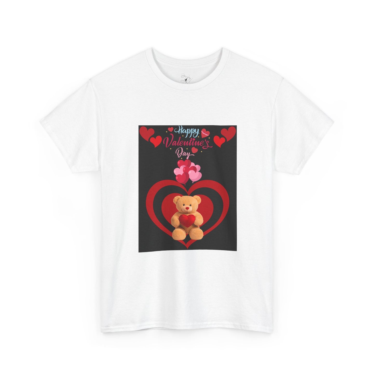 Valentine Teddy Bear Tee - Happy Valentine's Day Heart Graphic T-Shirt
