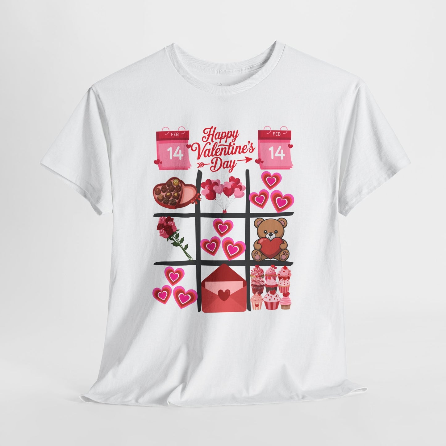 Valentine's Day Tic-Tac-Toe Graphic Tee