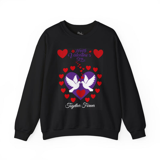 Valentine Dove Heart Crewneck Sweatshirt