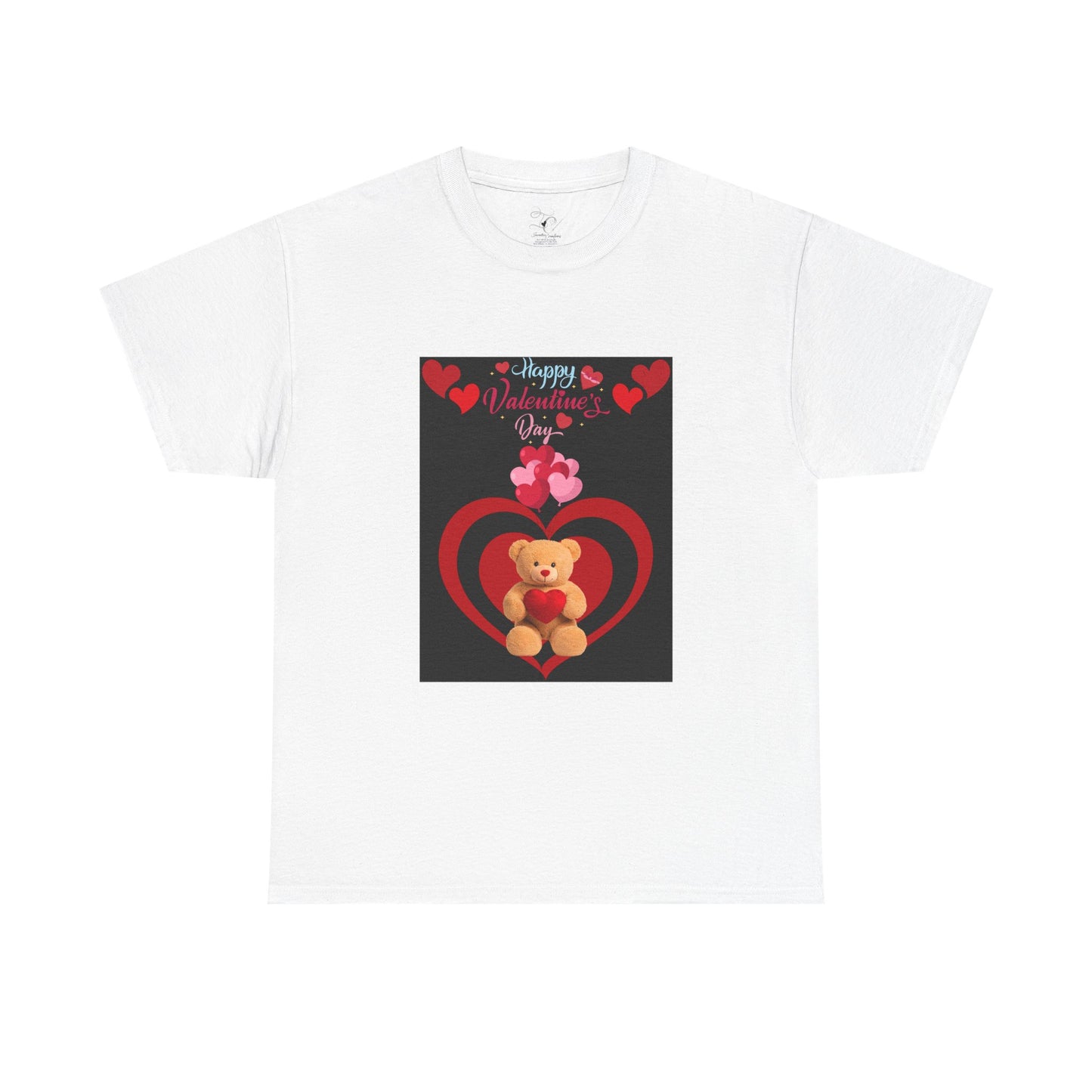 Valentine Teddy Bear Tee - Happy Valentine's Day Heart Graphic T-Shirt