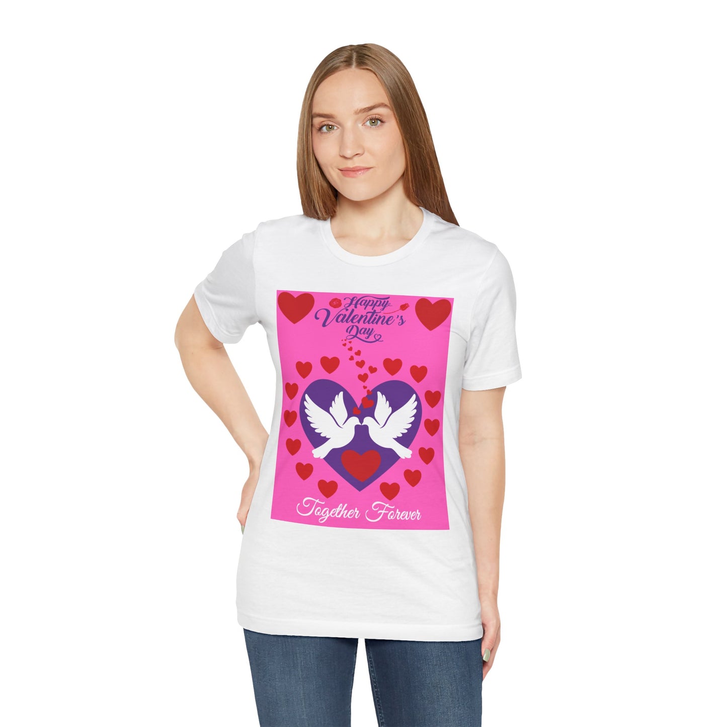 Valentine's Day 'Together Forever' Heart Doves T-Shirt