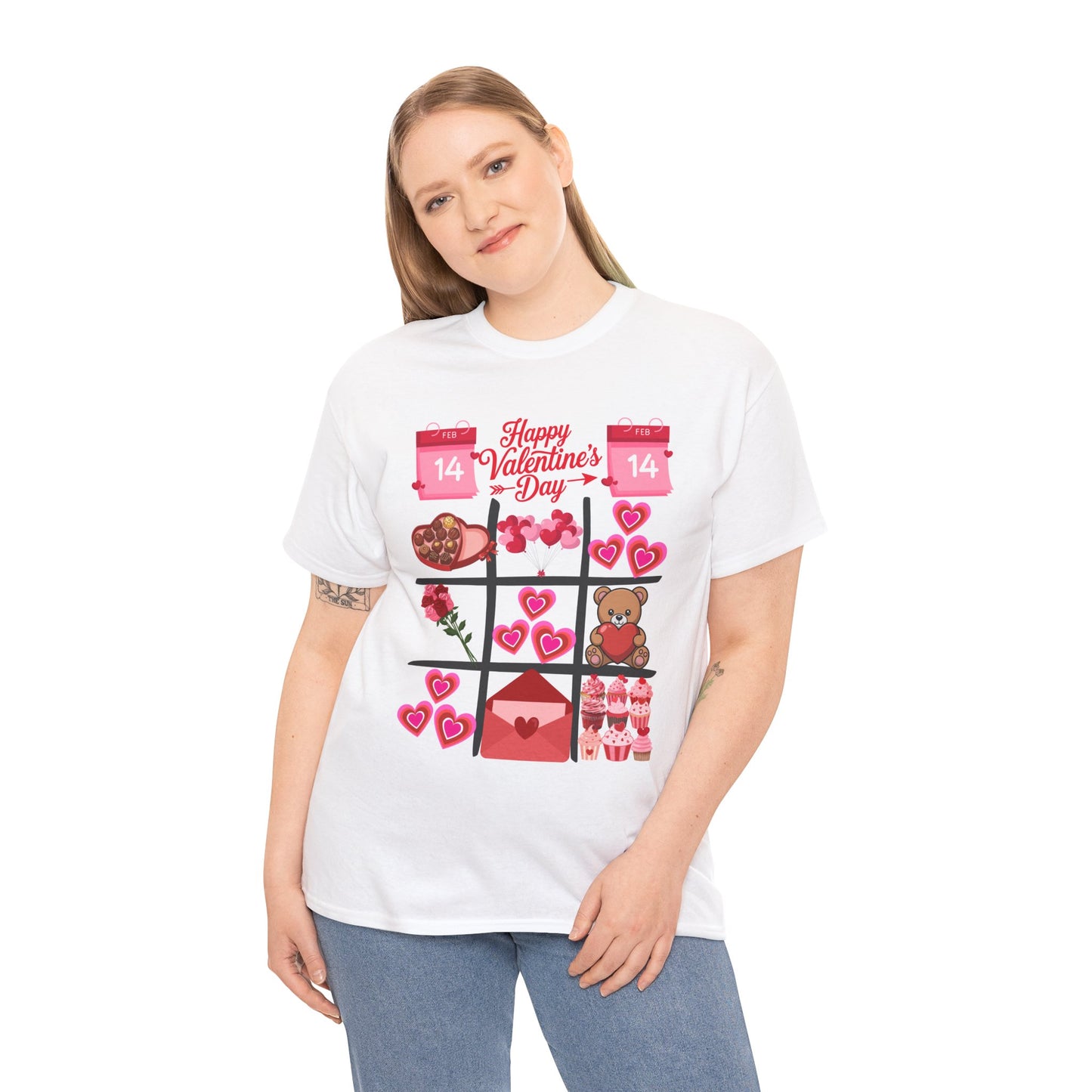 Valentine's Day Tic-Tac-Toe Graphic Tee