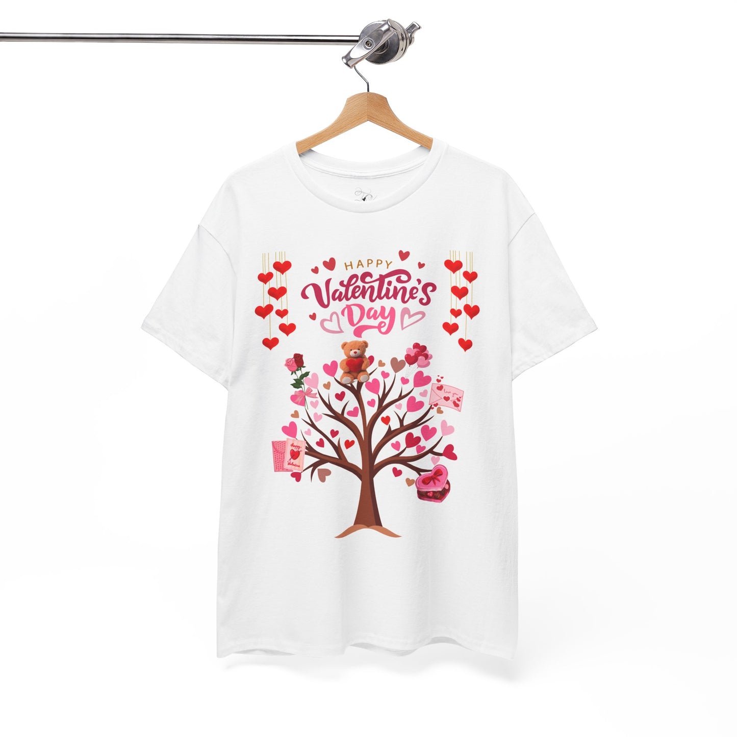 Valentine's Day Tree T-Shirt - Happy Valentine's Day Heart & Gift Design