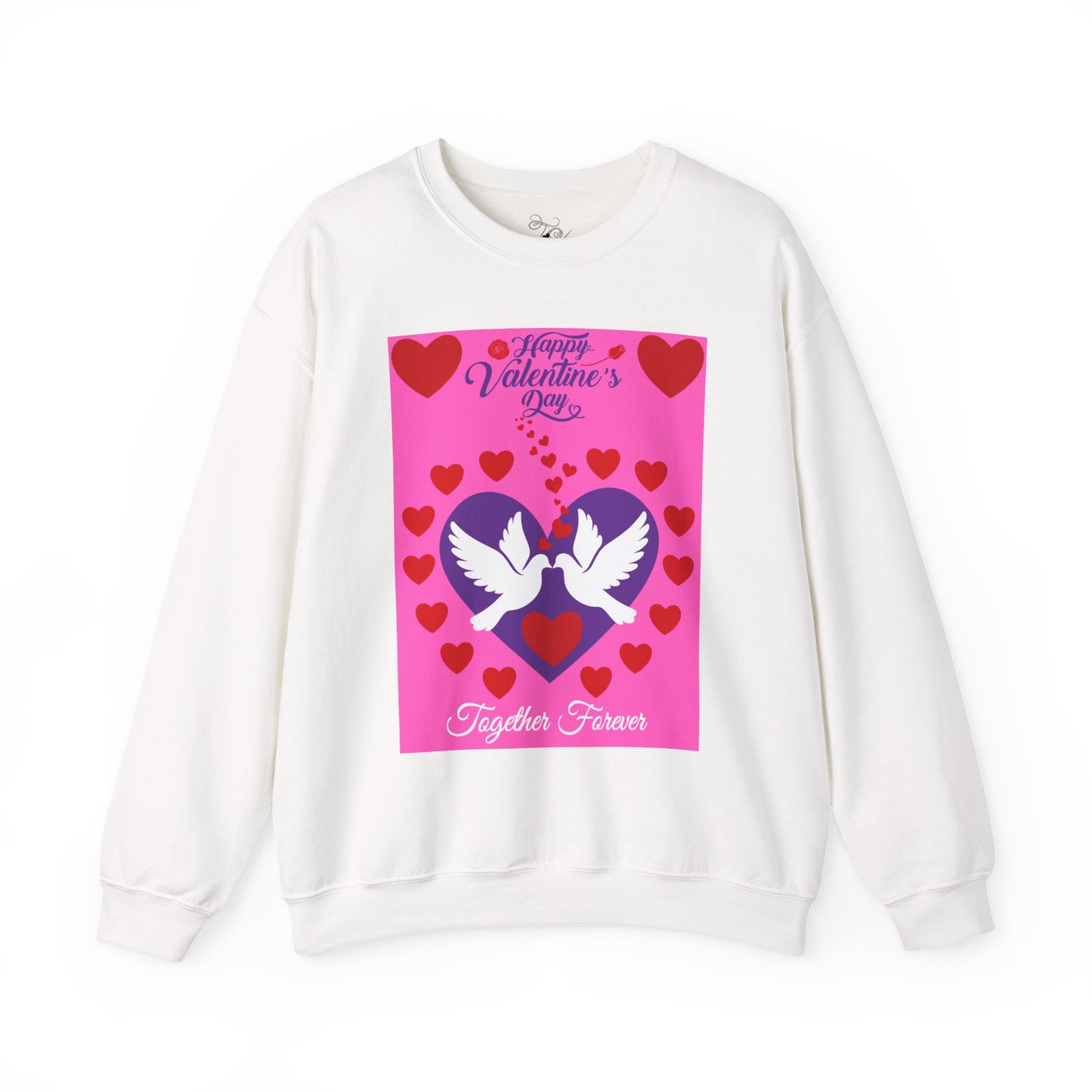 Together Forever Dove Hearts Valentine Crewneck Sweatshirt