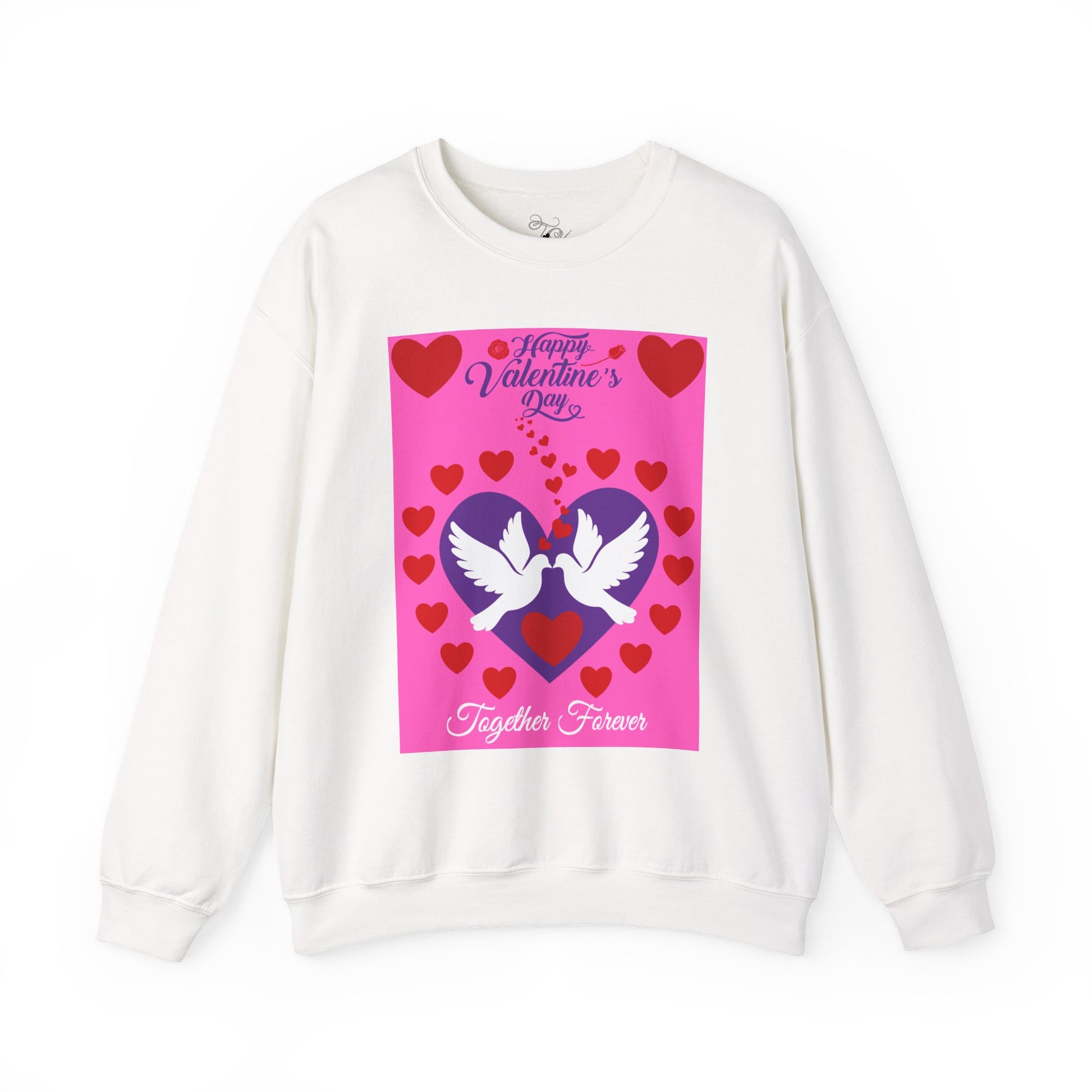 Together Forever Dove Hearts Valentine Crewneck Sweatshirt
