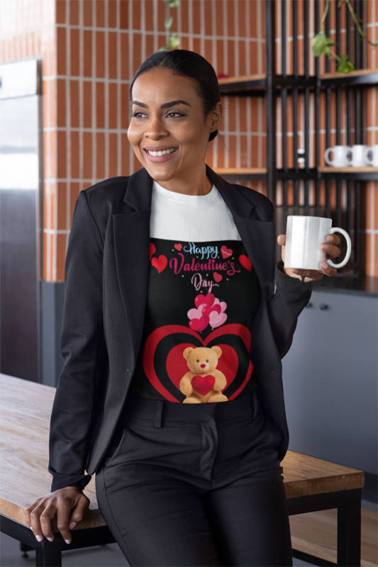 Valentine Teddy Heart Crewneck Sweatshirt