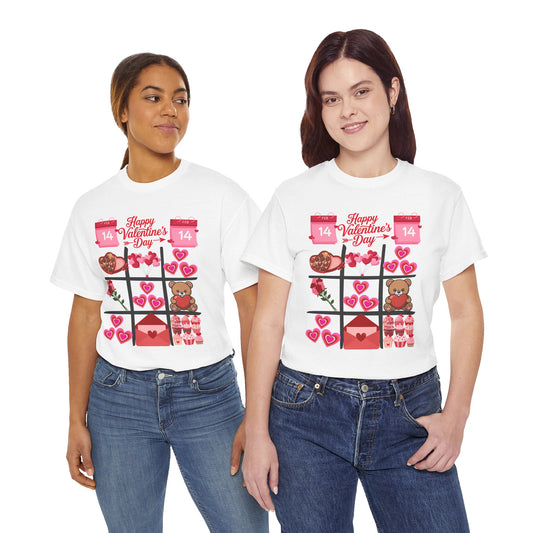 Valentine's Day Tic-Tac-Toe Graphic Tee