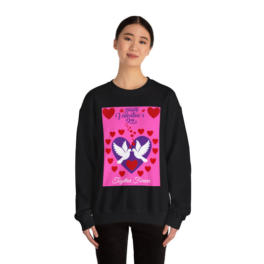 Together Forever Dove Hearts Valentine Crewneck Sweatshirt