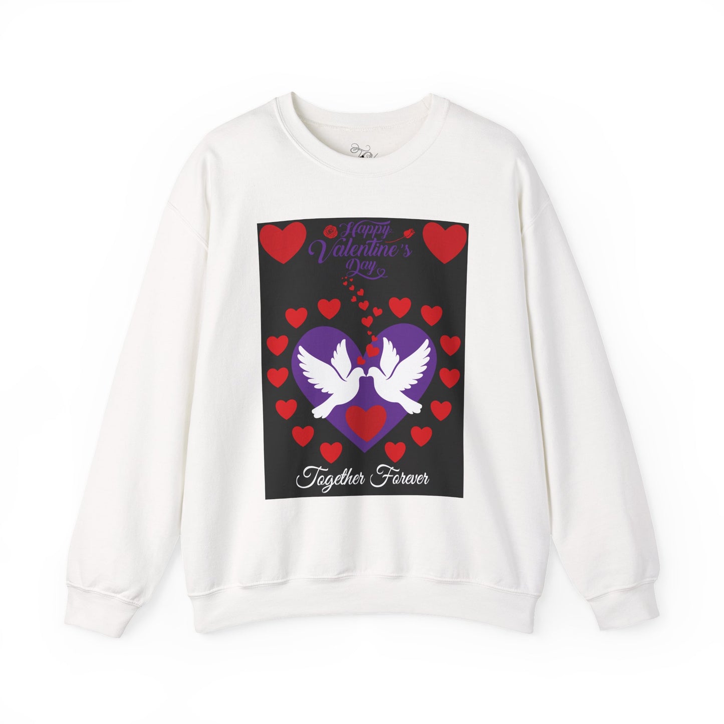 Valentine Dove Heart Crewneck Sweatshirt