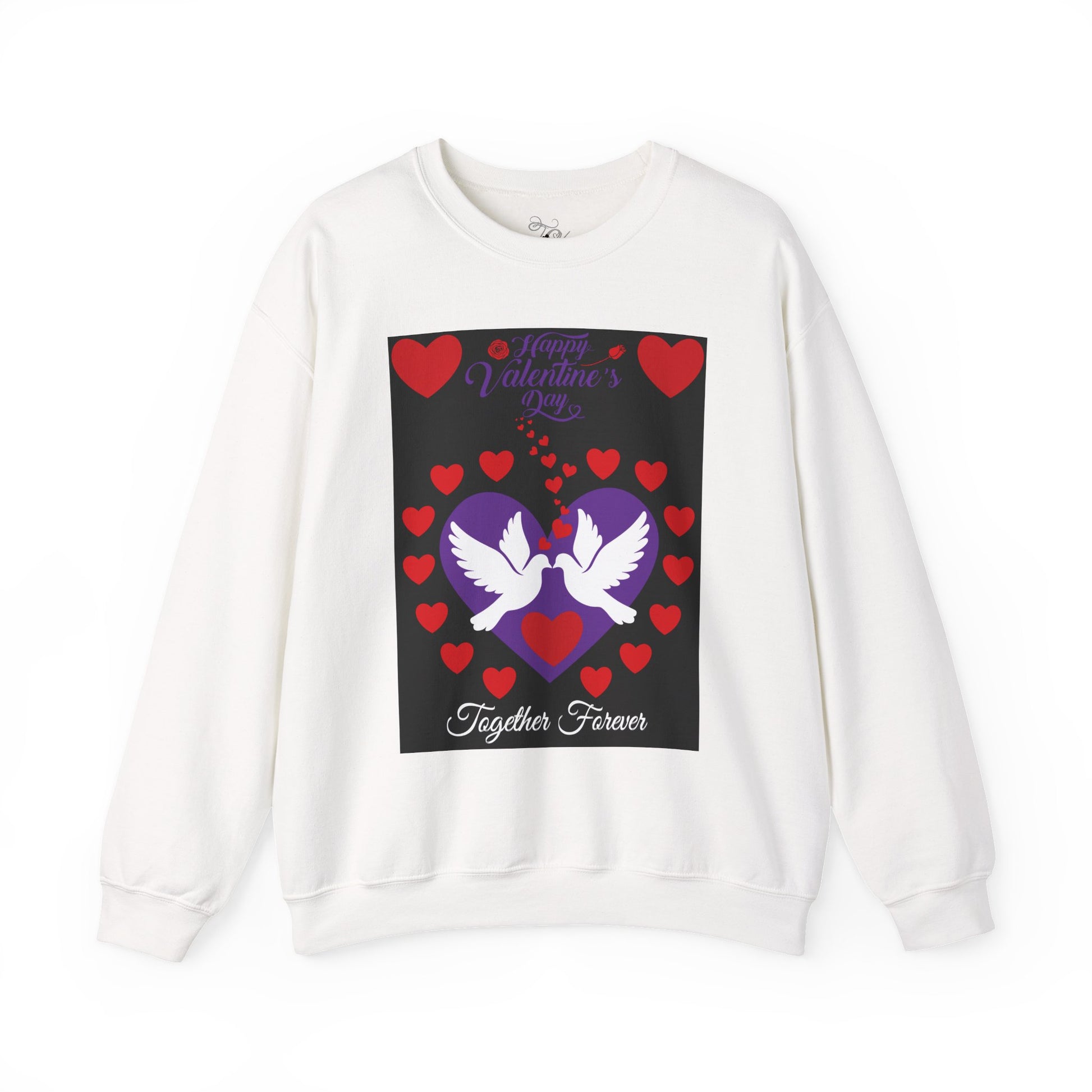 Valentine Dove Heart Crewneck Sweatshirt
