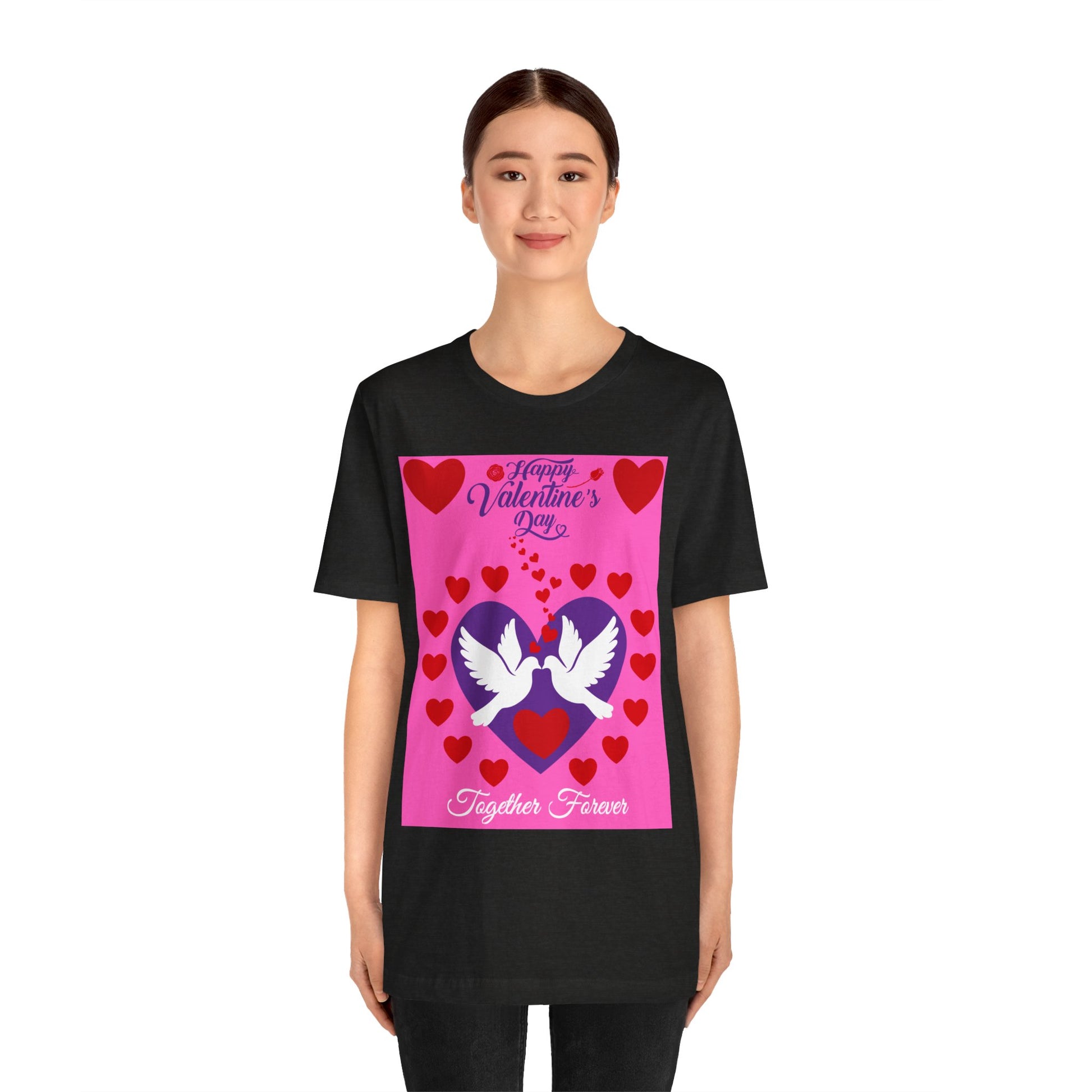 Valentines Day Together Forever Heart Doves T Shirt