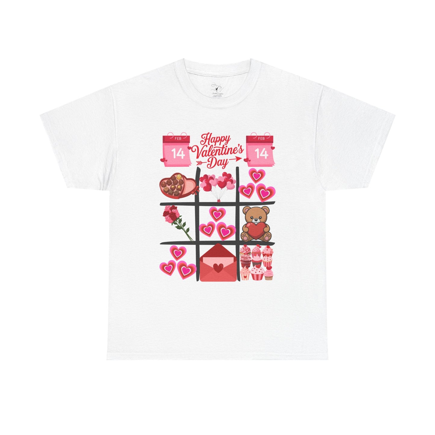 Valentine's Day Tic-Tac-Toe Graphic Tee