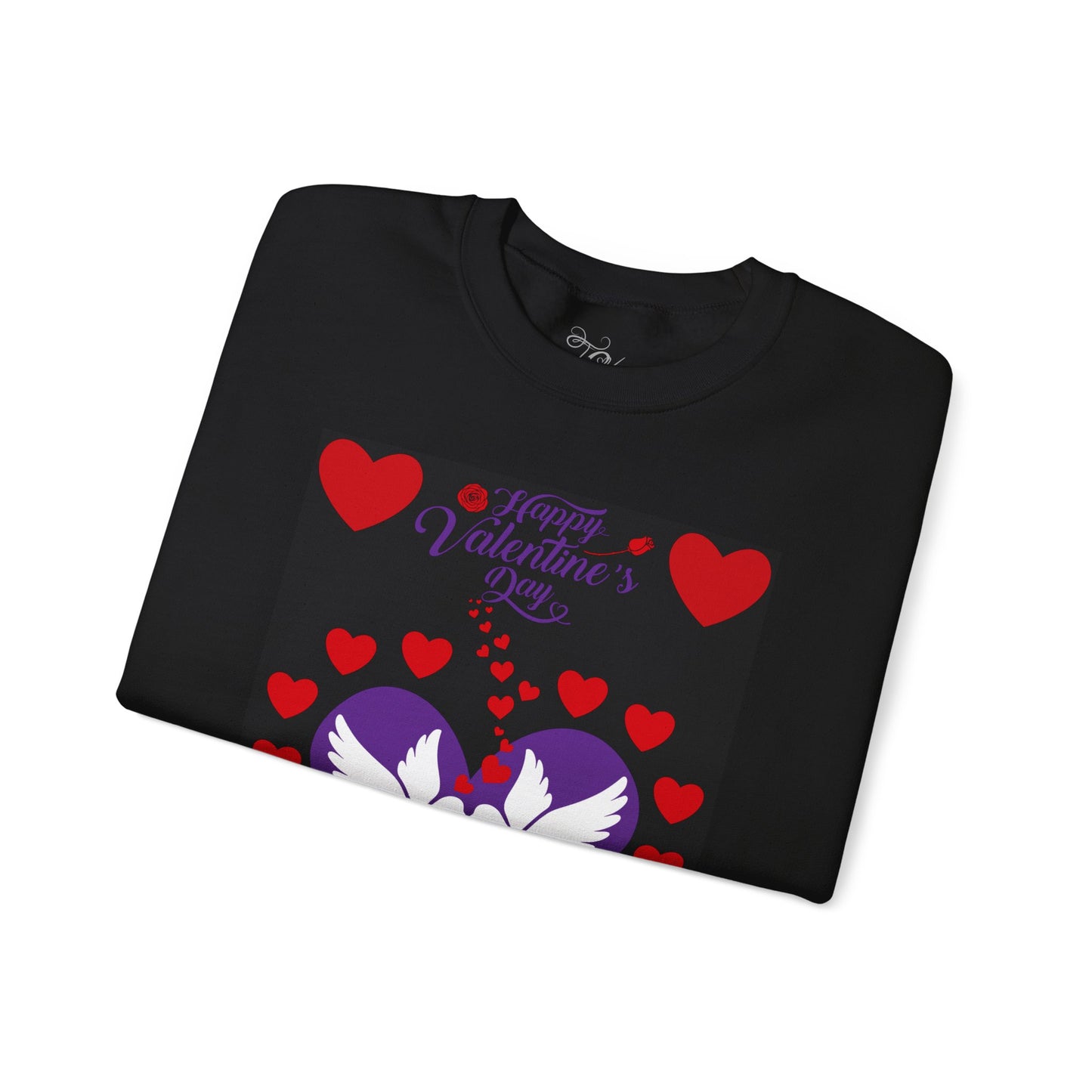 Valentine Dove Heart Crewneck Sweatshirt
