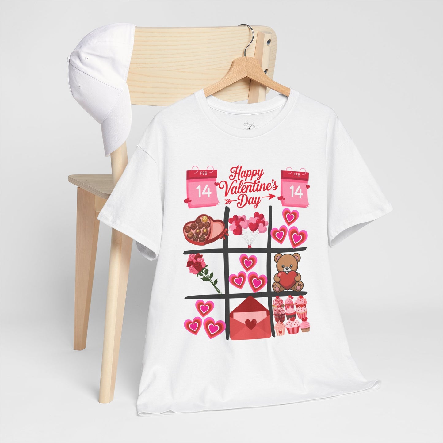 Valentine's Day Tic-Tac-Toe Graphic Tee