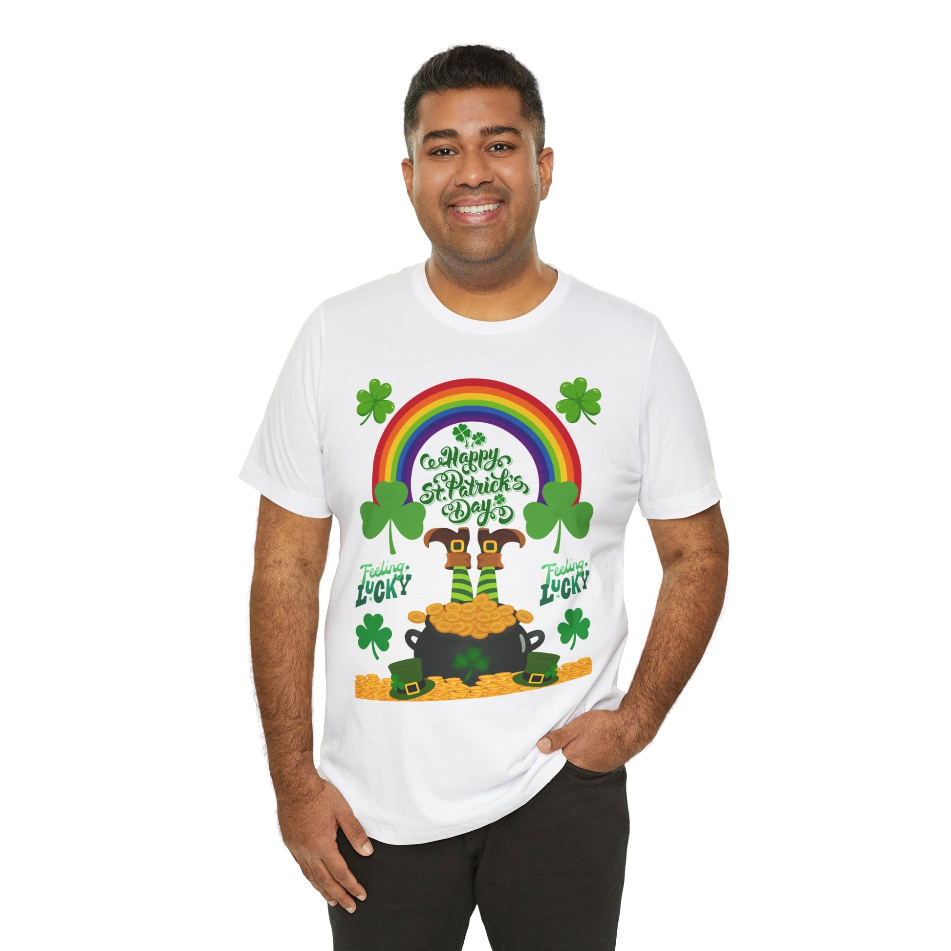 St Patrick's Day Lucky Rainbow T Shirt