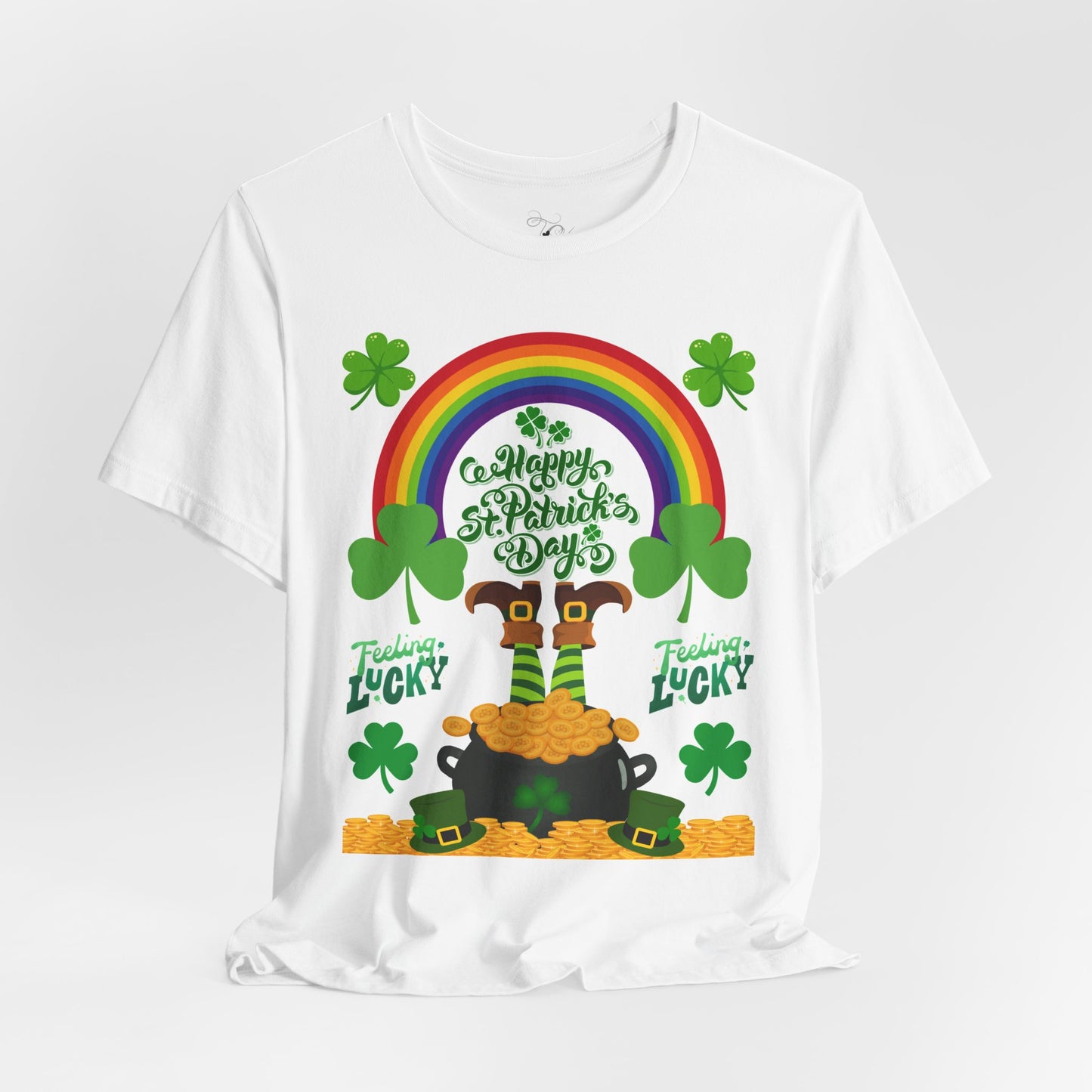 St Patrick's Day Lucky Rainbow T Shirt