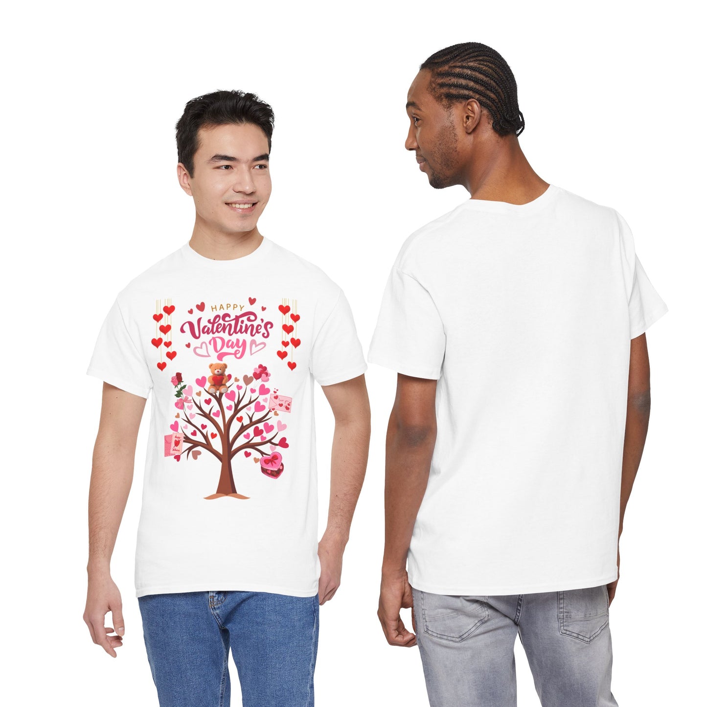 Valentine's Day Tree T-Shirt - Happy Valentine's Day Heart & Gift Design
