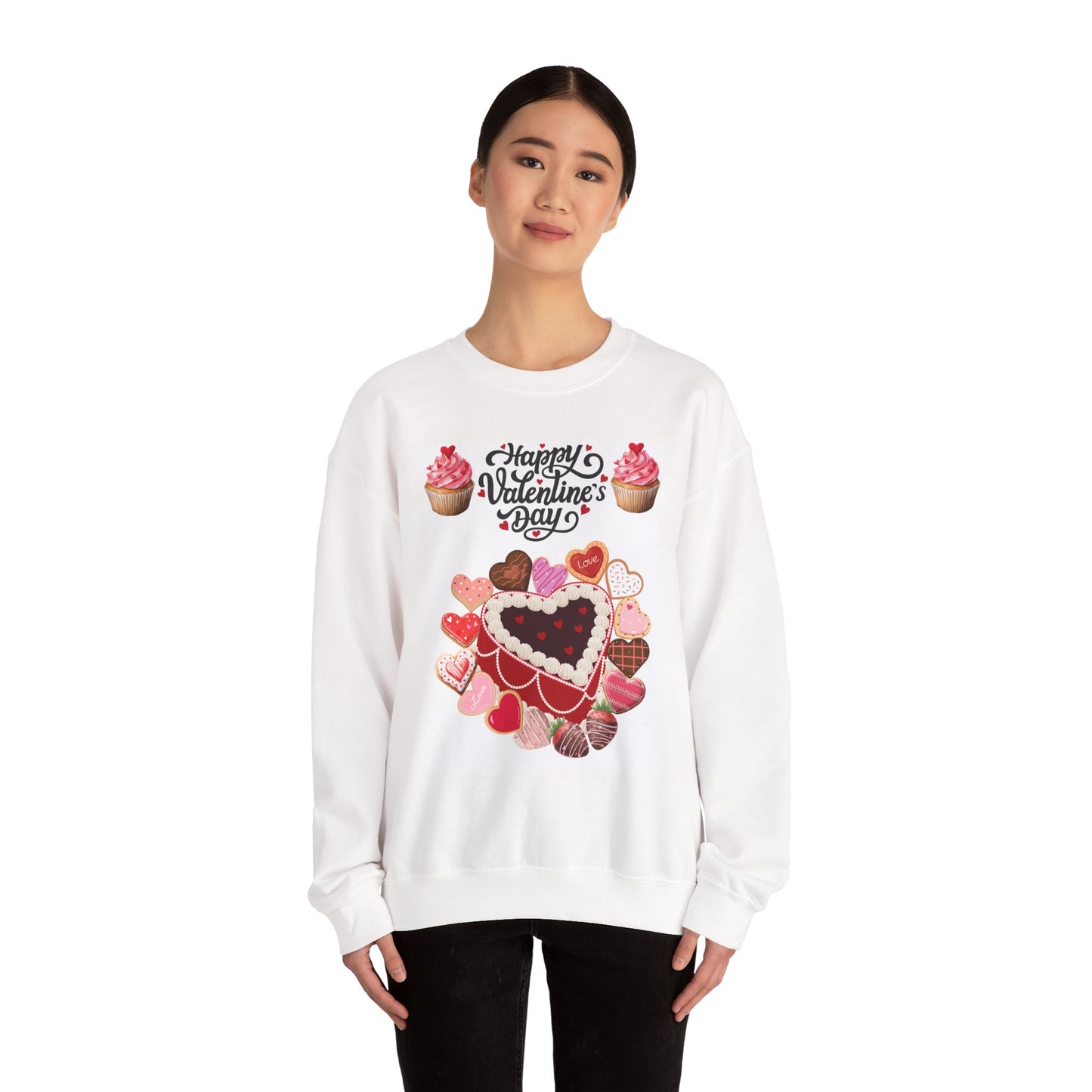 Valentine’s Day Heart & Cupcakes Sweatshirt
