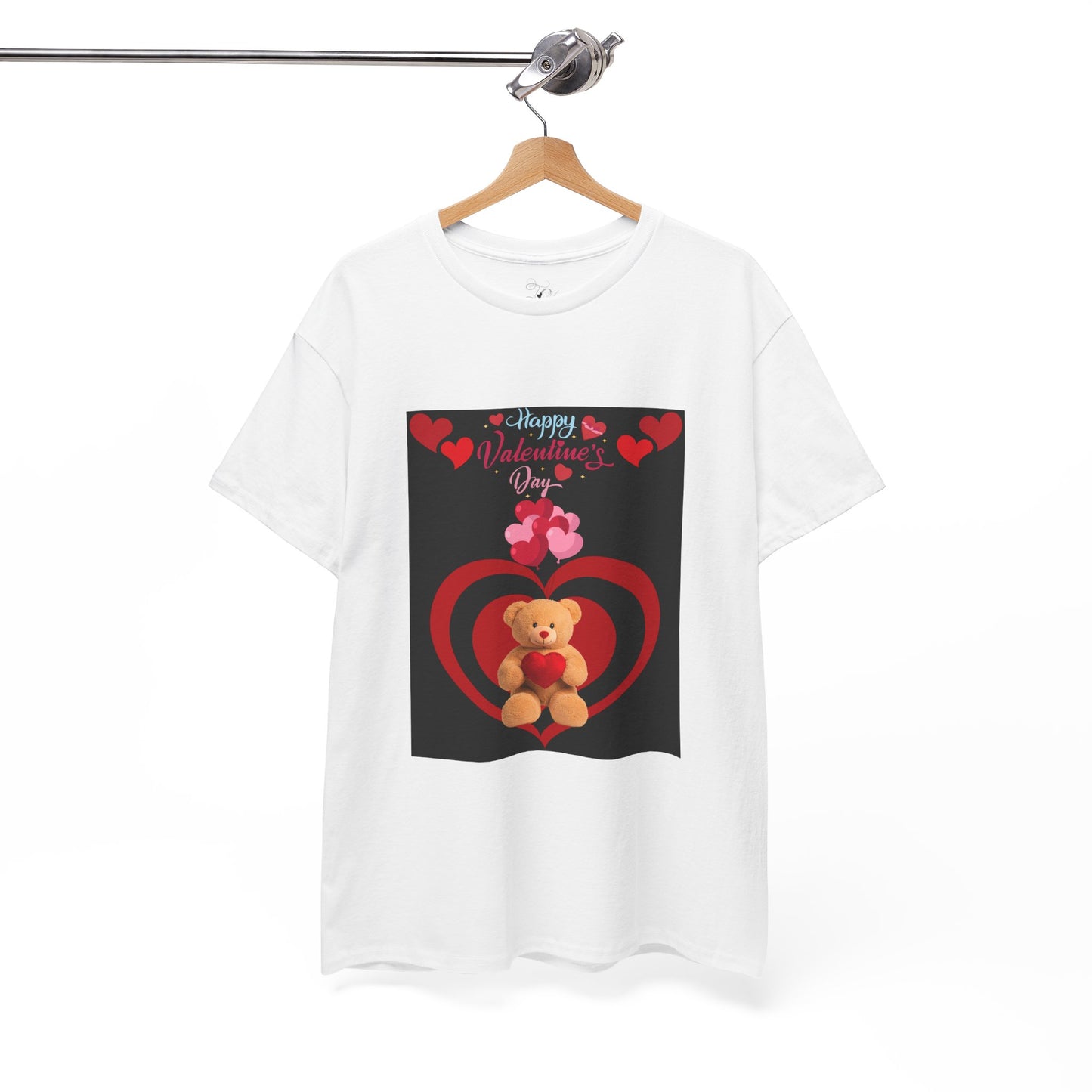 Valentine Teddy Bear Tee - Happy Valentine's Day Heart Graphic T-Shirt