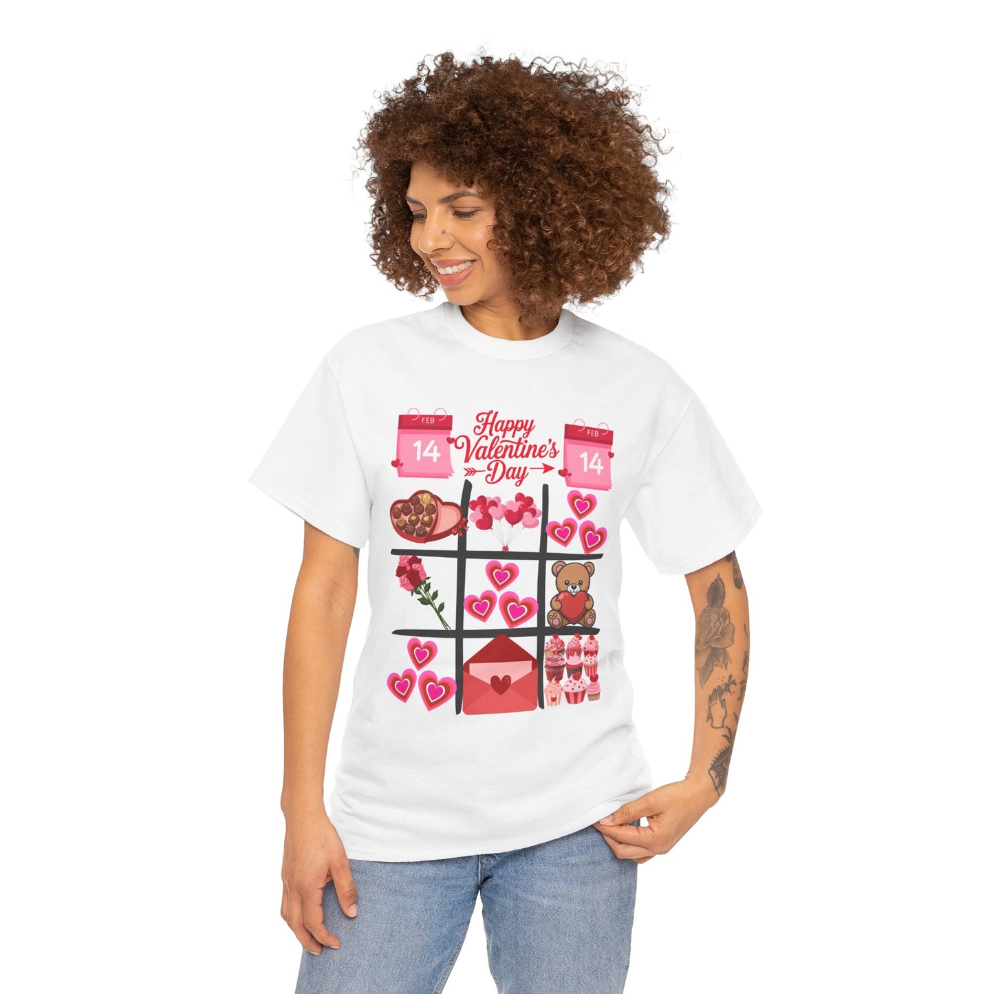 Valentine's Day Tic-Tac-Toe Graphic Tee