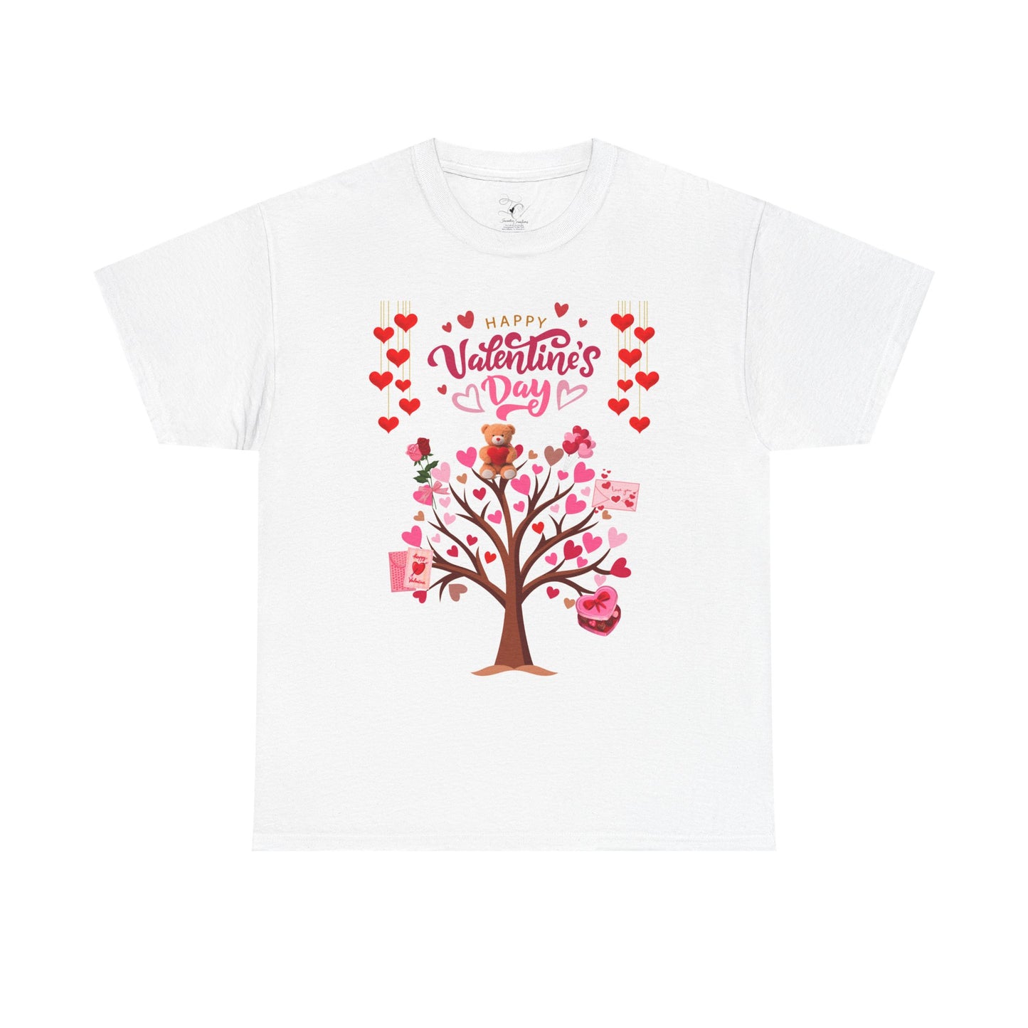 Valentine's Day Tree T-Shirt - Happy Valentine's Day Heart & Gift Design