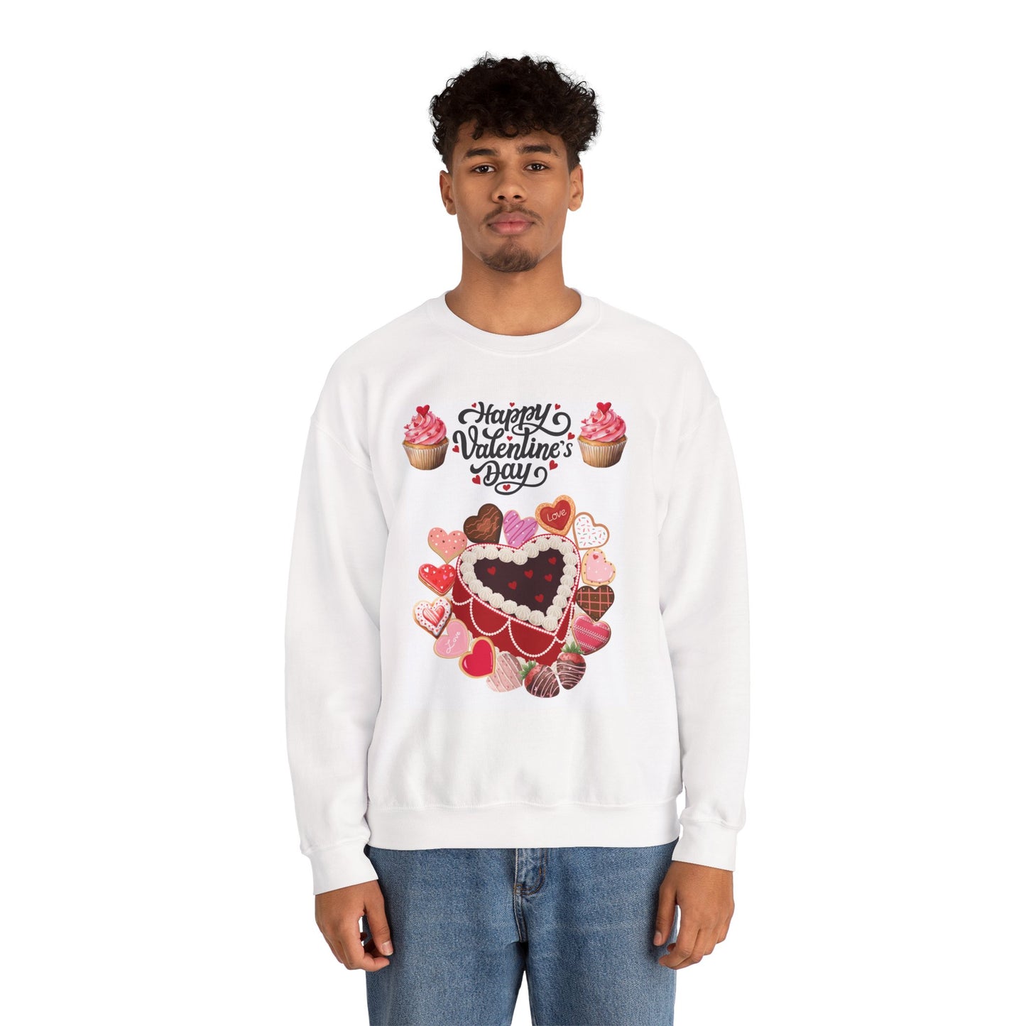 Valentine’s Day Heart & Cupcakes Sweatshirt
