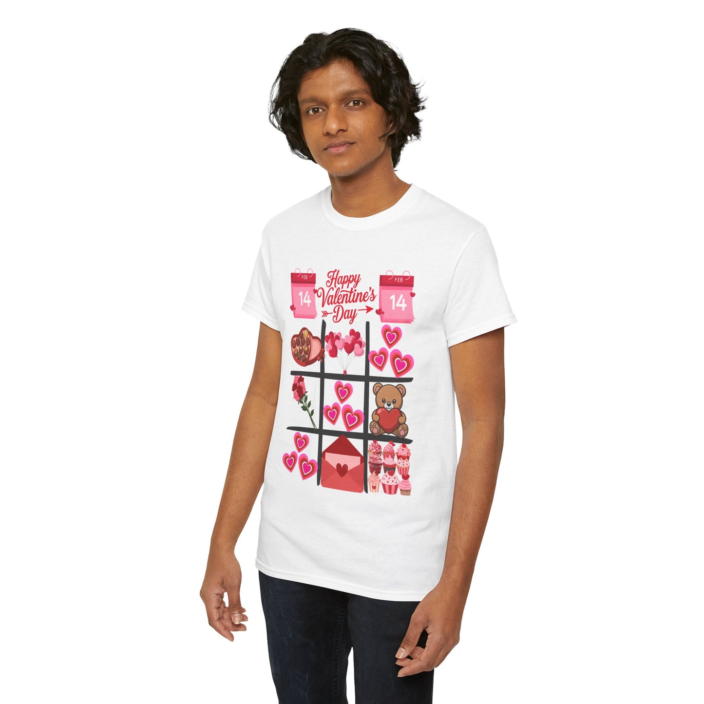 Valentine's Day Tic-Tac-Toe Graphic Tee