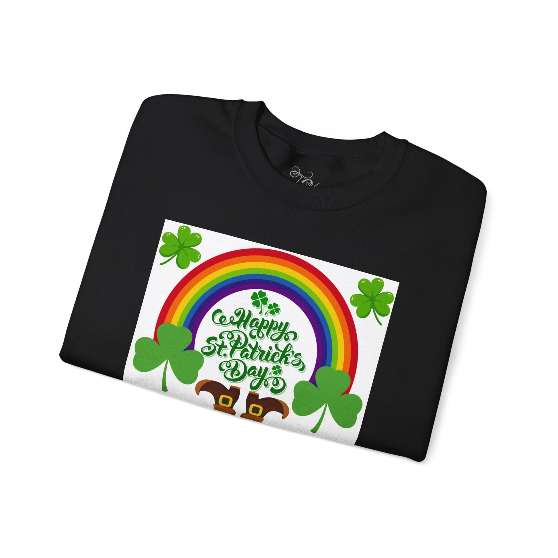 St Patrics Day Rainbow & Pot of Gold Crewneck Sweatshirt